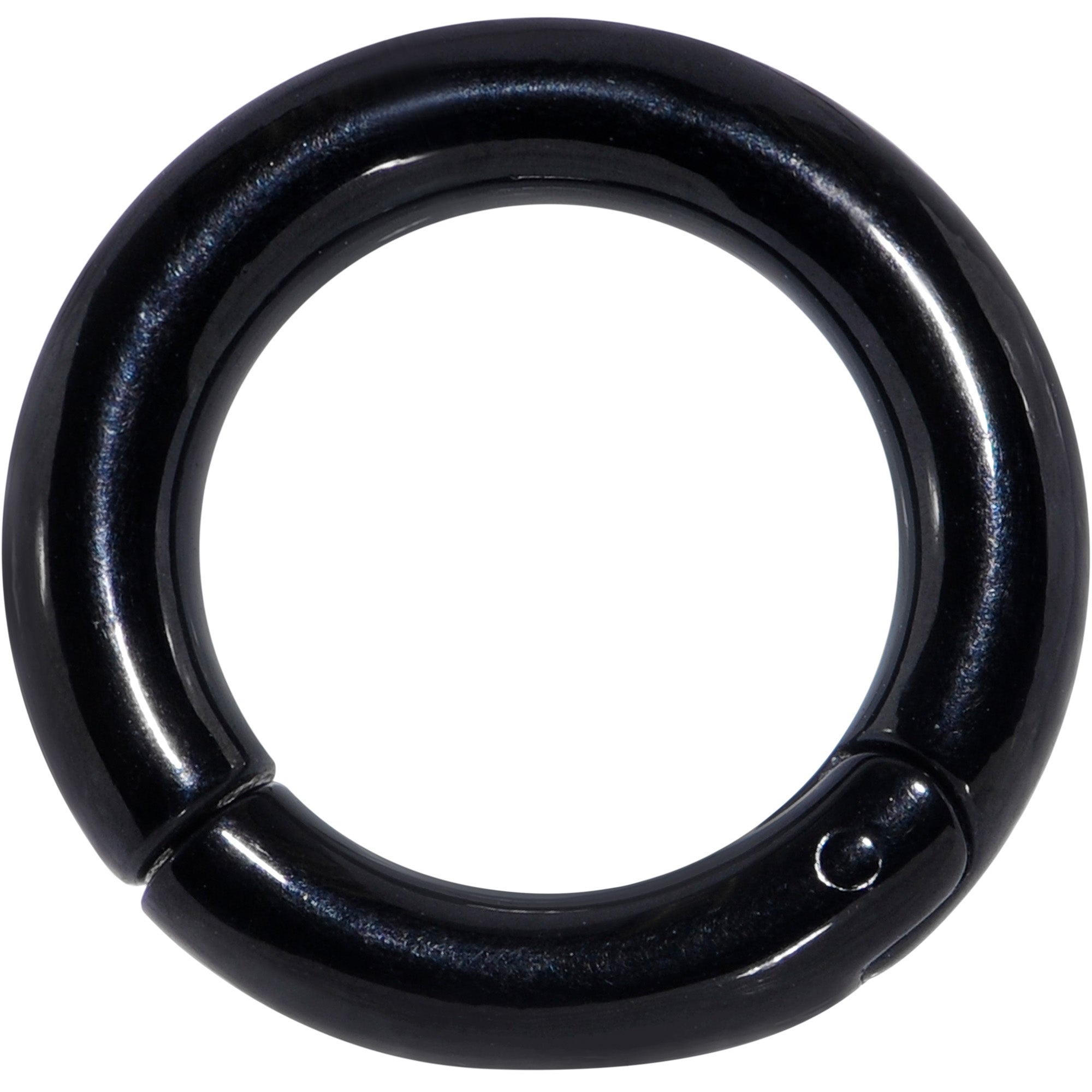 6G 9/16 Black PVD Steel Hinged Segment Ring