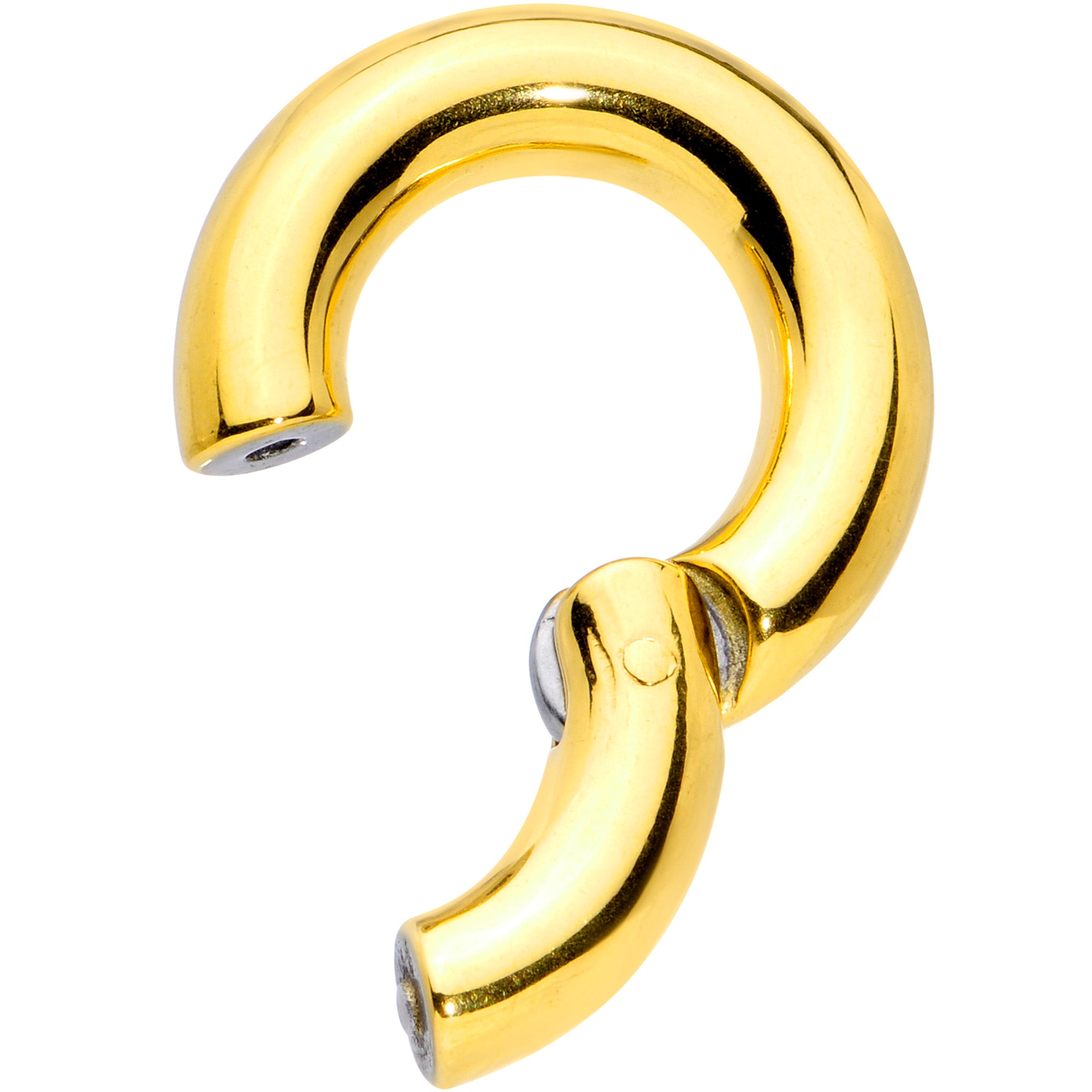 4G 1/2 Gold Tone PVD Steel Hinged Segment Ring