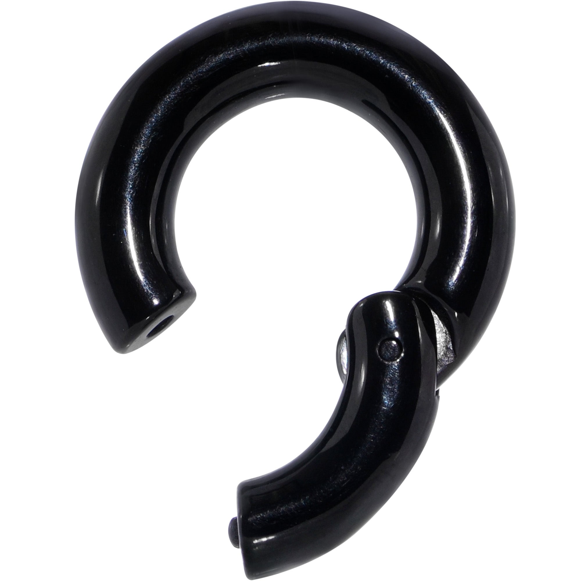 4G 1/2 Black PVD Steel Hinged Segment Ring