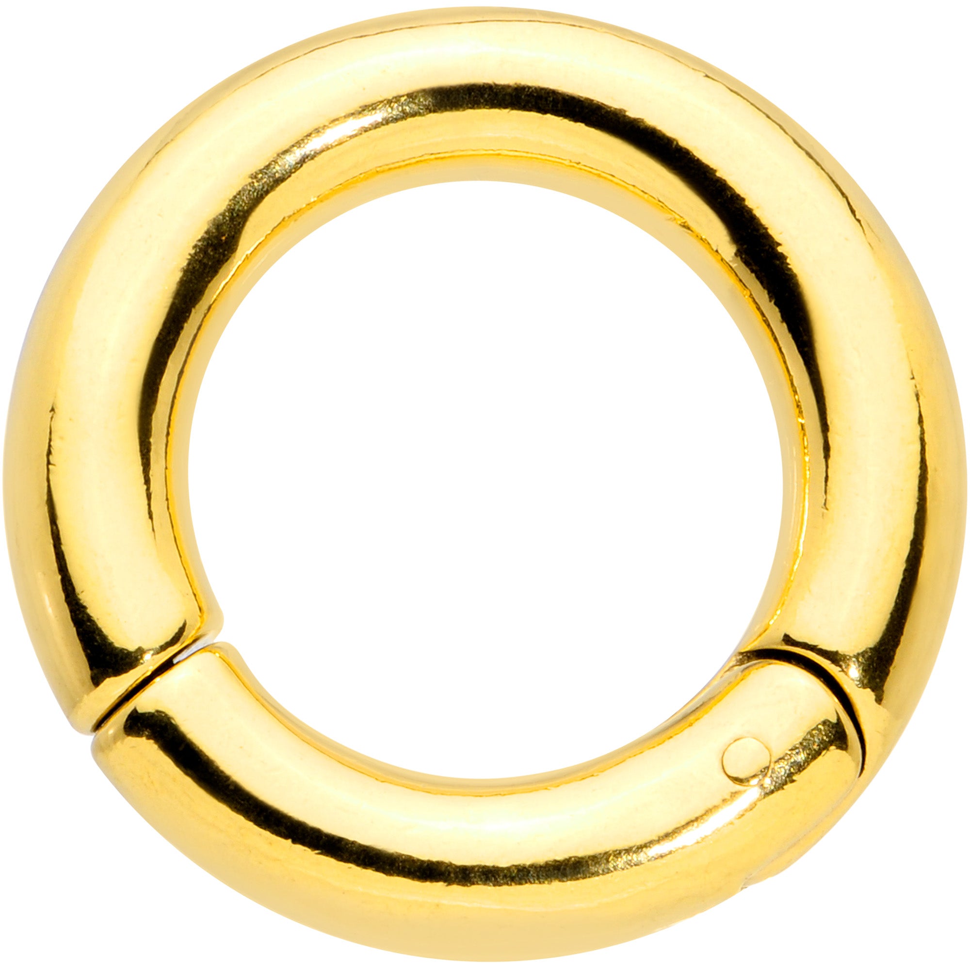 4G 5/8 Gold Tone PVD Steel Hinged Segment Ring