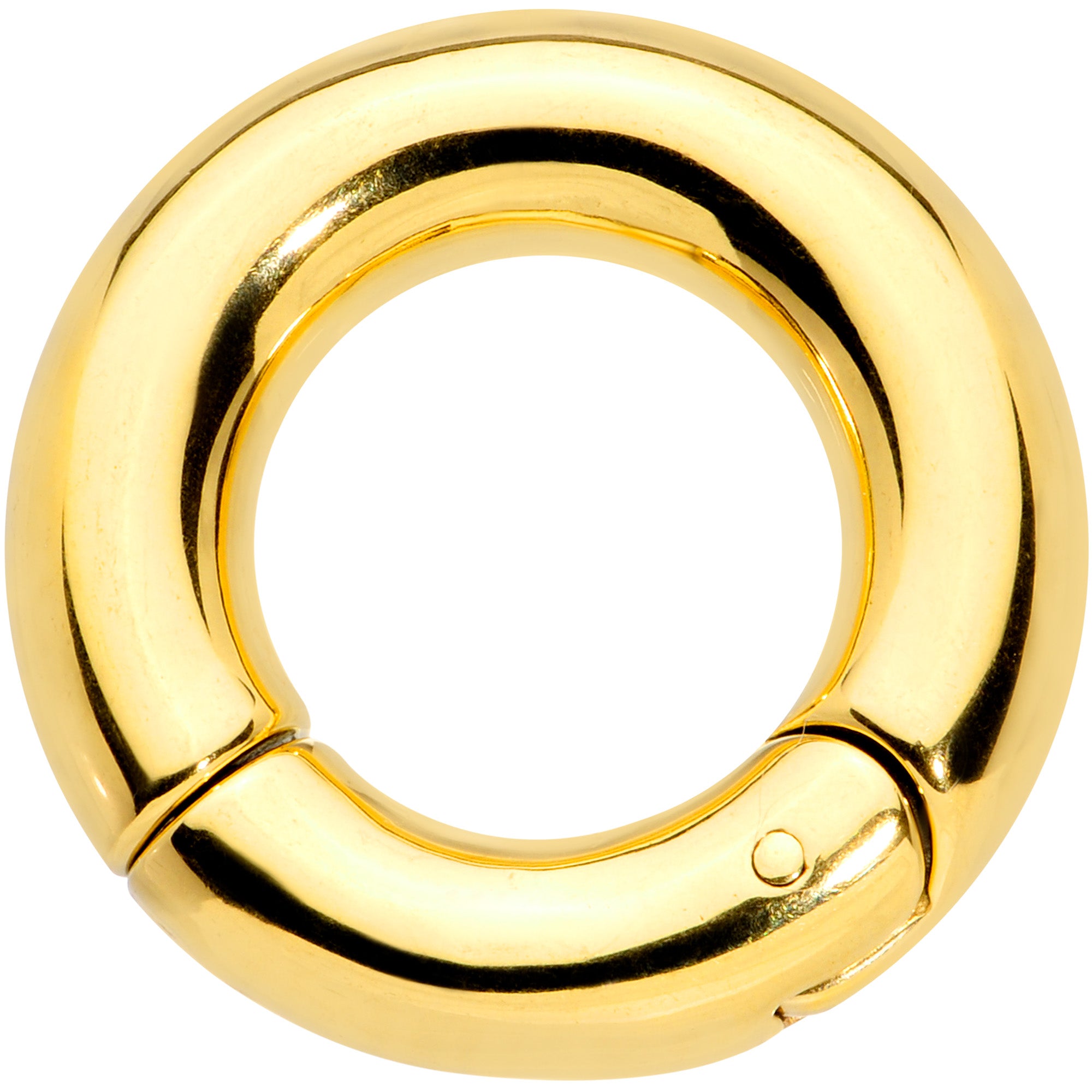 2G 9/16 Gold Tone PVD Steel Hinged Segment Ring