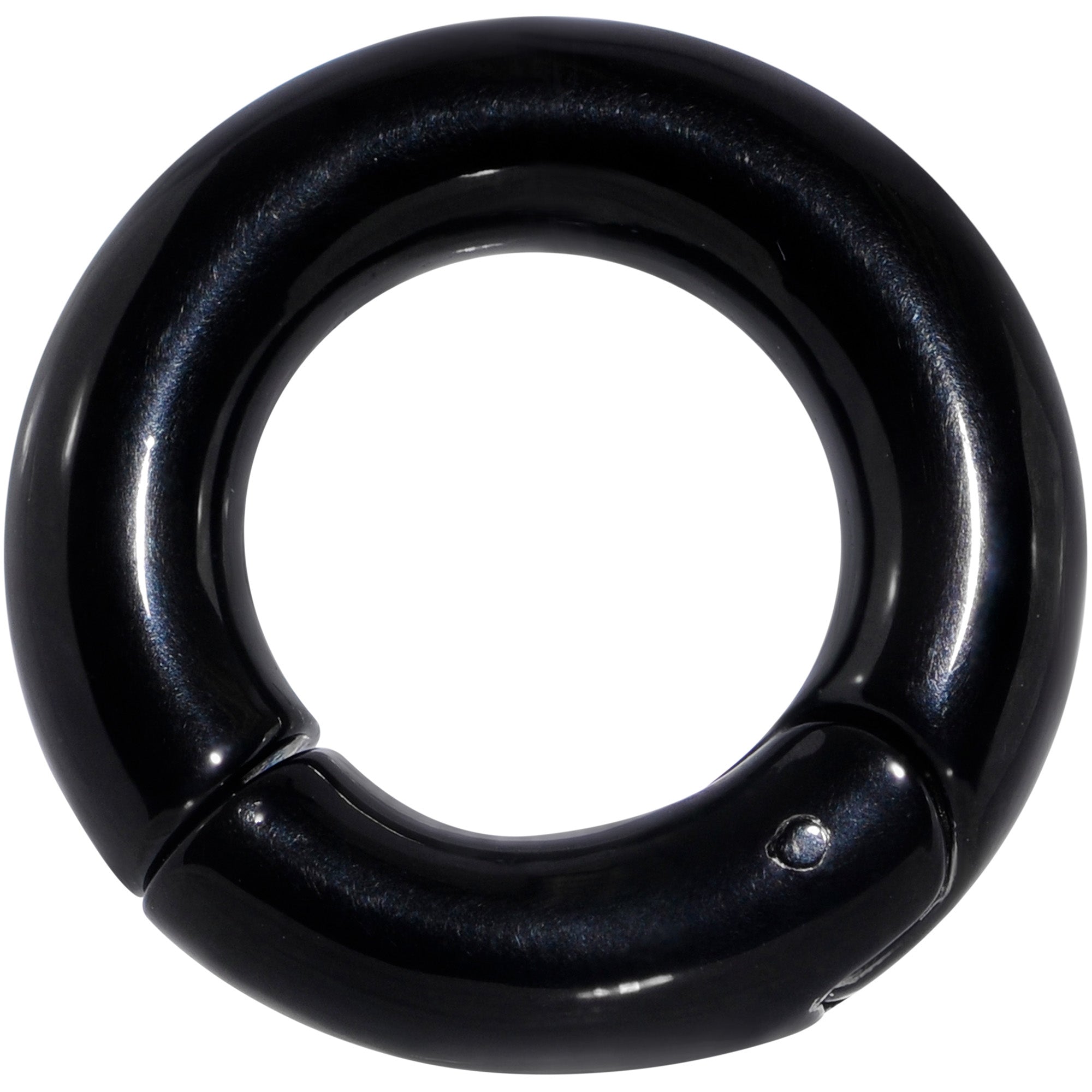 2G 9/16 Black PVD Steel Hinged Segment Ring