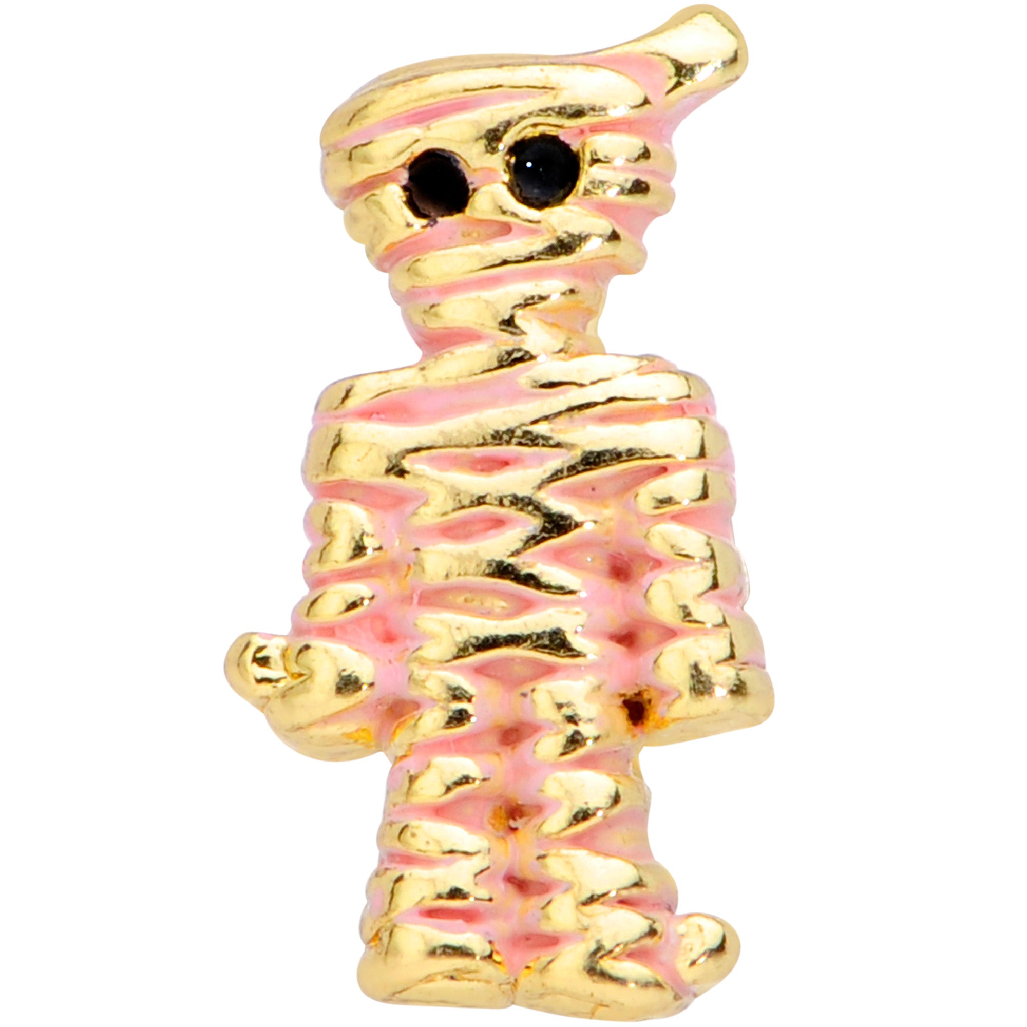16G 5/16 Gold Tone Mummy Halloween Labret Monroe Tragus
