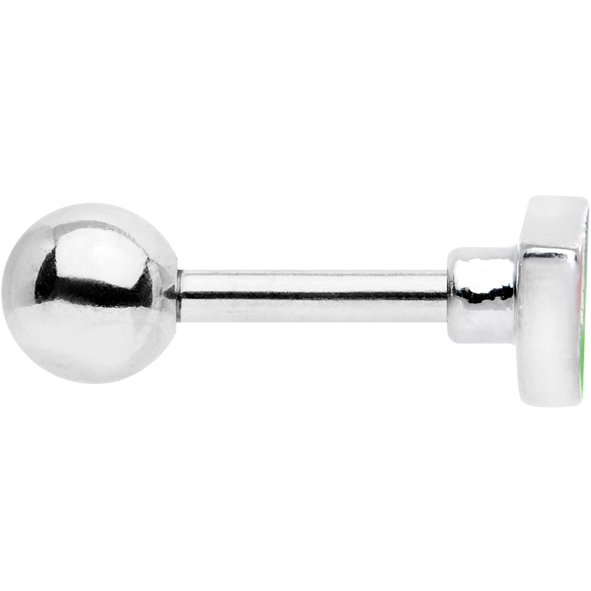 16G 1/4 Red Green Juicy Watermelon Fruit Cartilage Tragus Earring