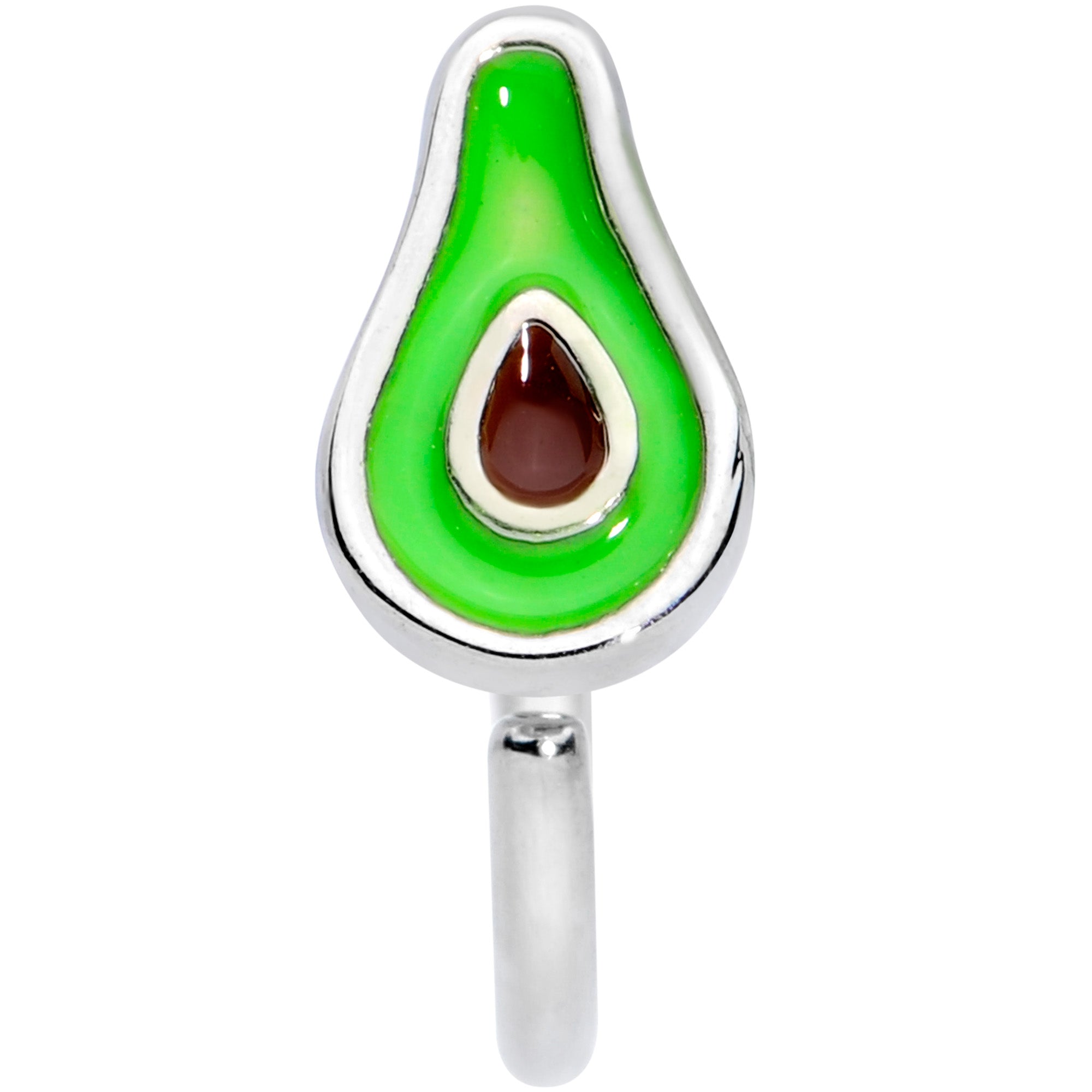 16G 3/8 Green Groovy Avocado Closure Ring