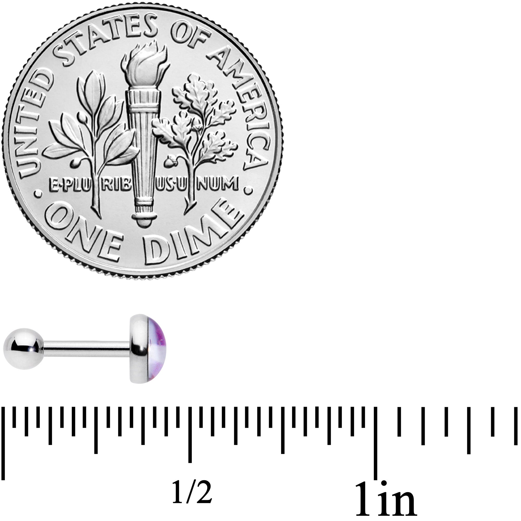 16G 1/4 Pink Red Lesbian Pride Cartilage Tragus Earring