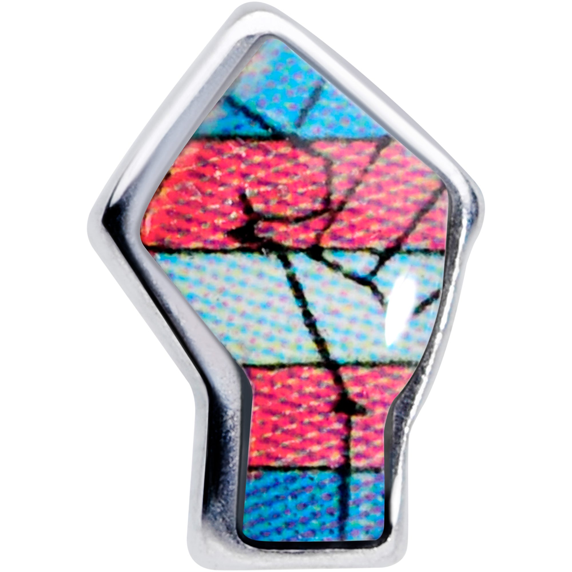 20G 5/16 Pink White Blue Transgender Pride Fist L-Shaped Nose Ring