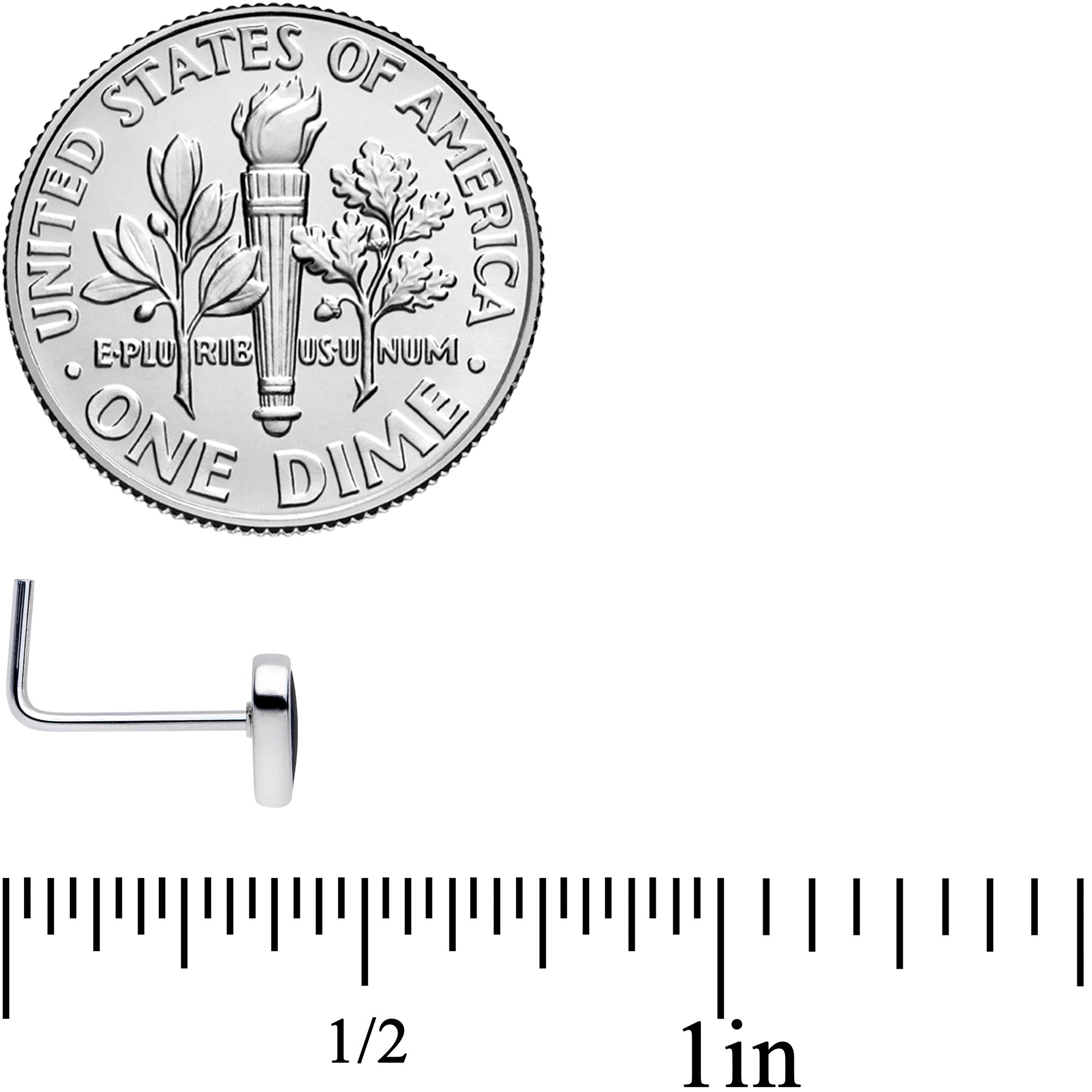 20G 5/16 Lesbian Love Heart L-Shaped Nose Ring