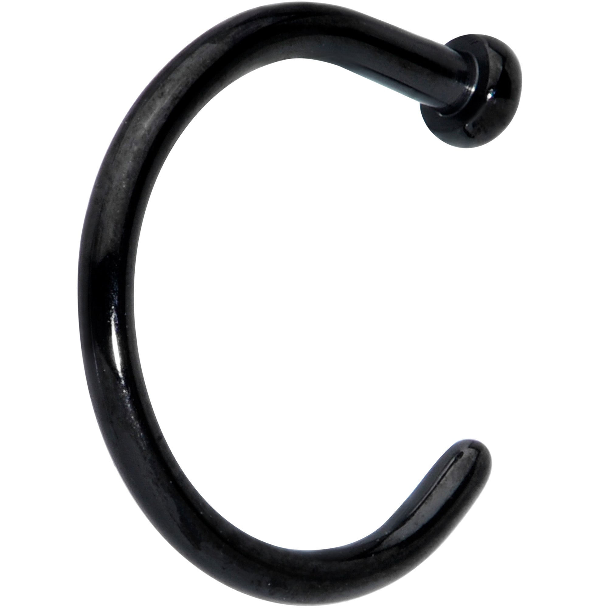18G 5/16 Black PVD Implant Grade Titanium Disc Nose Hoop