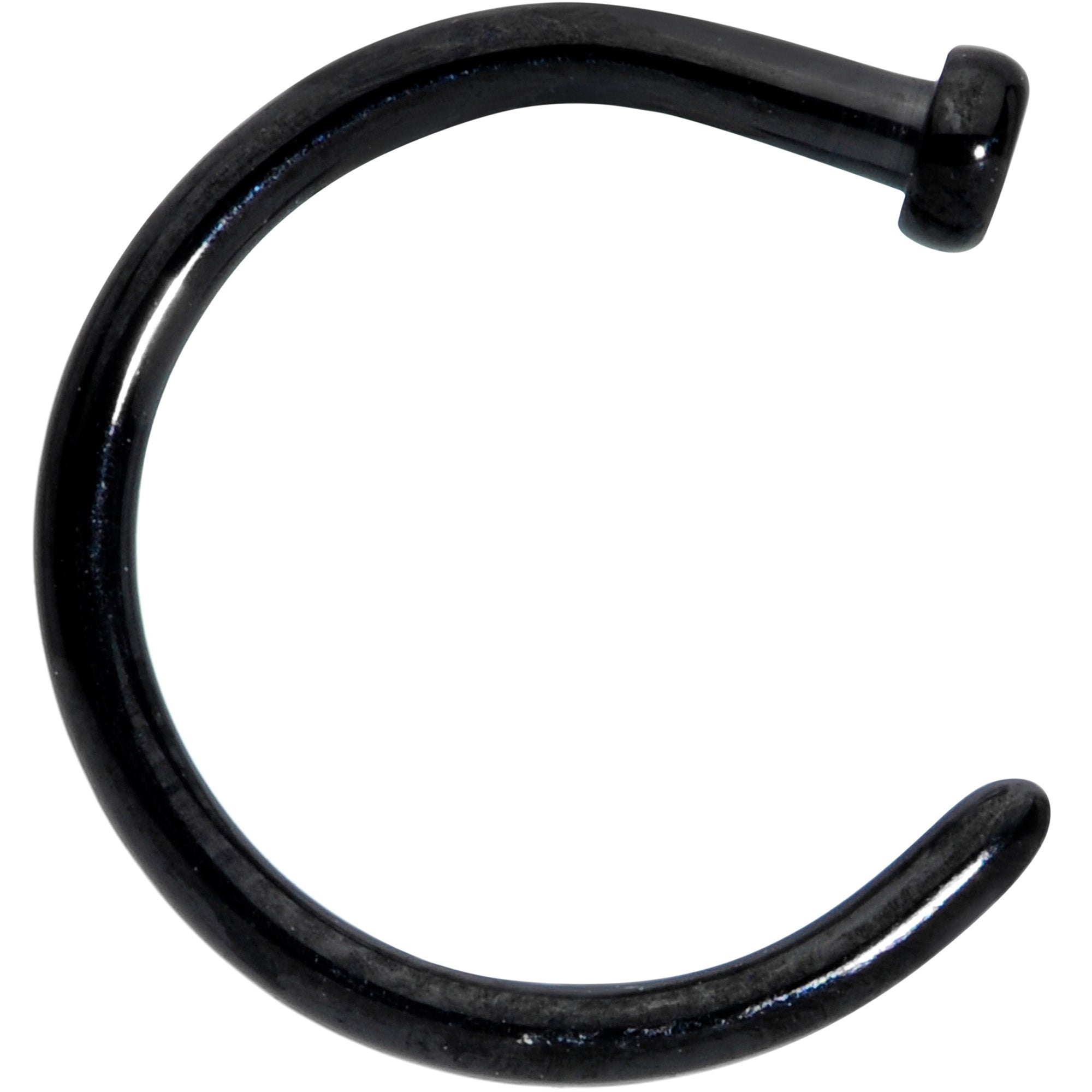 18G 5/16 Black PVD Implant Grade Titanium Disc Nose Hoop