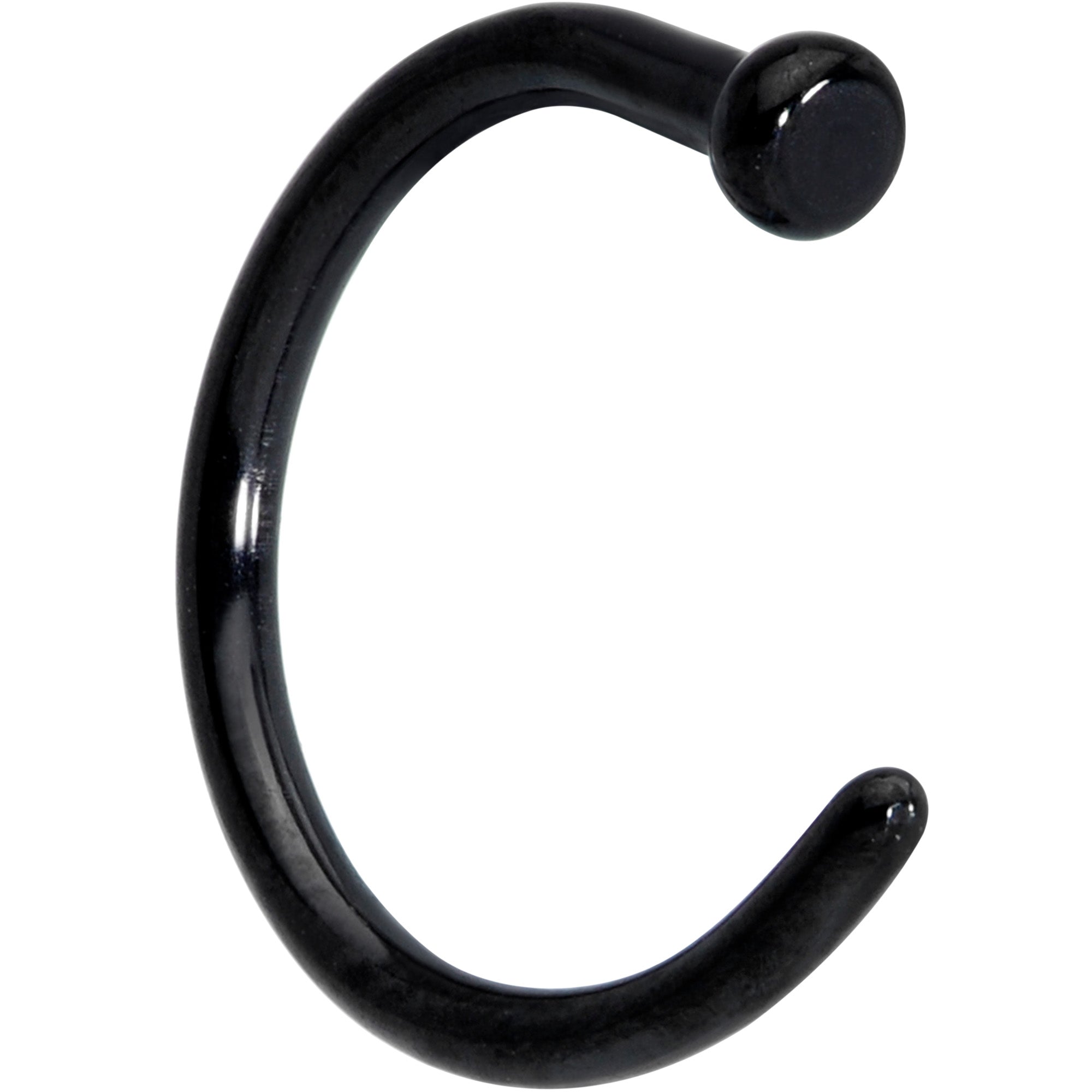 18G 5/16 Black PVD Implant Grade Titanium Disc Nose Hoop