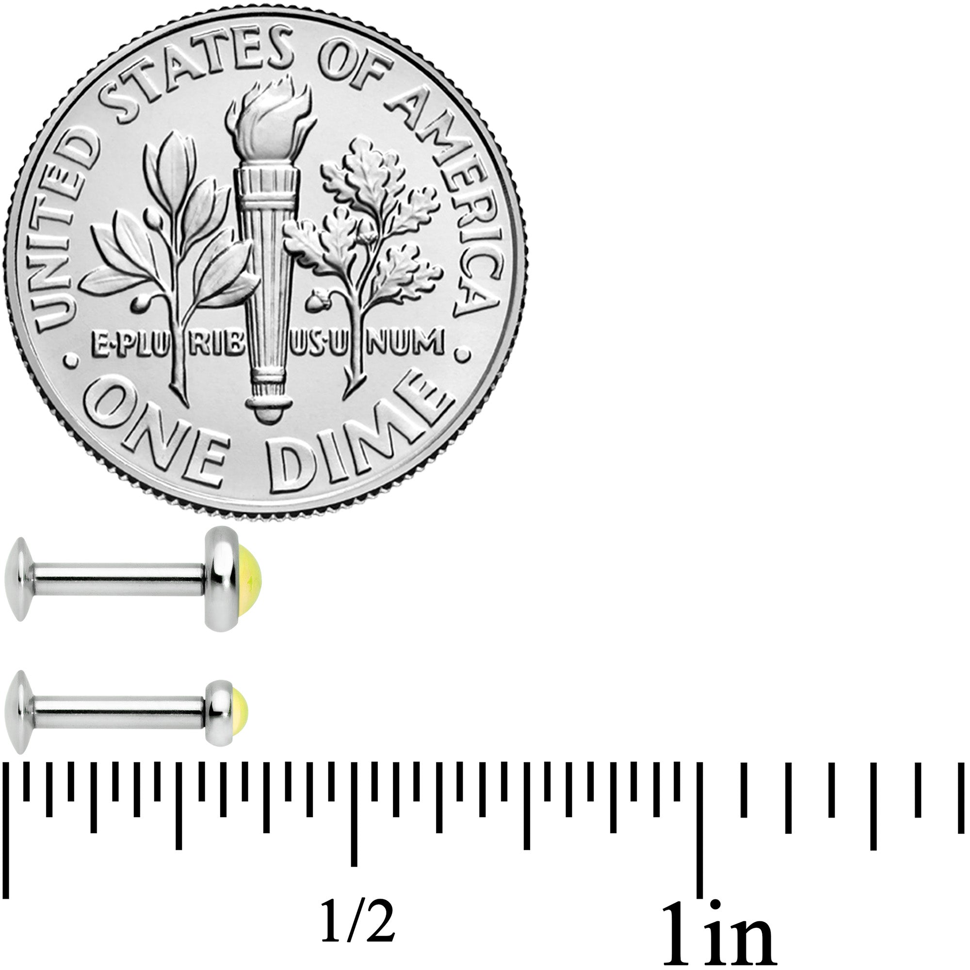 16G Green Orb Septum Labret Cartilage Tragus Set of 4