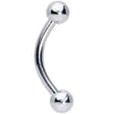 Bijou Piercing Courbe 16G En Acier 316L - Pour Rook, Tragus, Helix, Sourcil, Lèvre, Nombril - 3