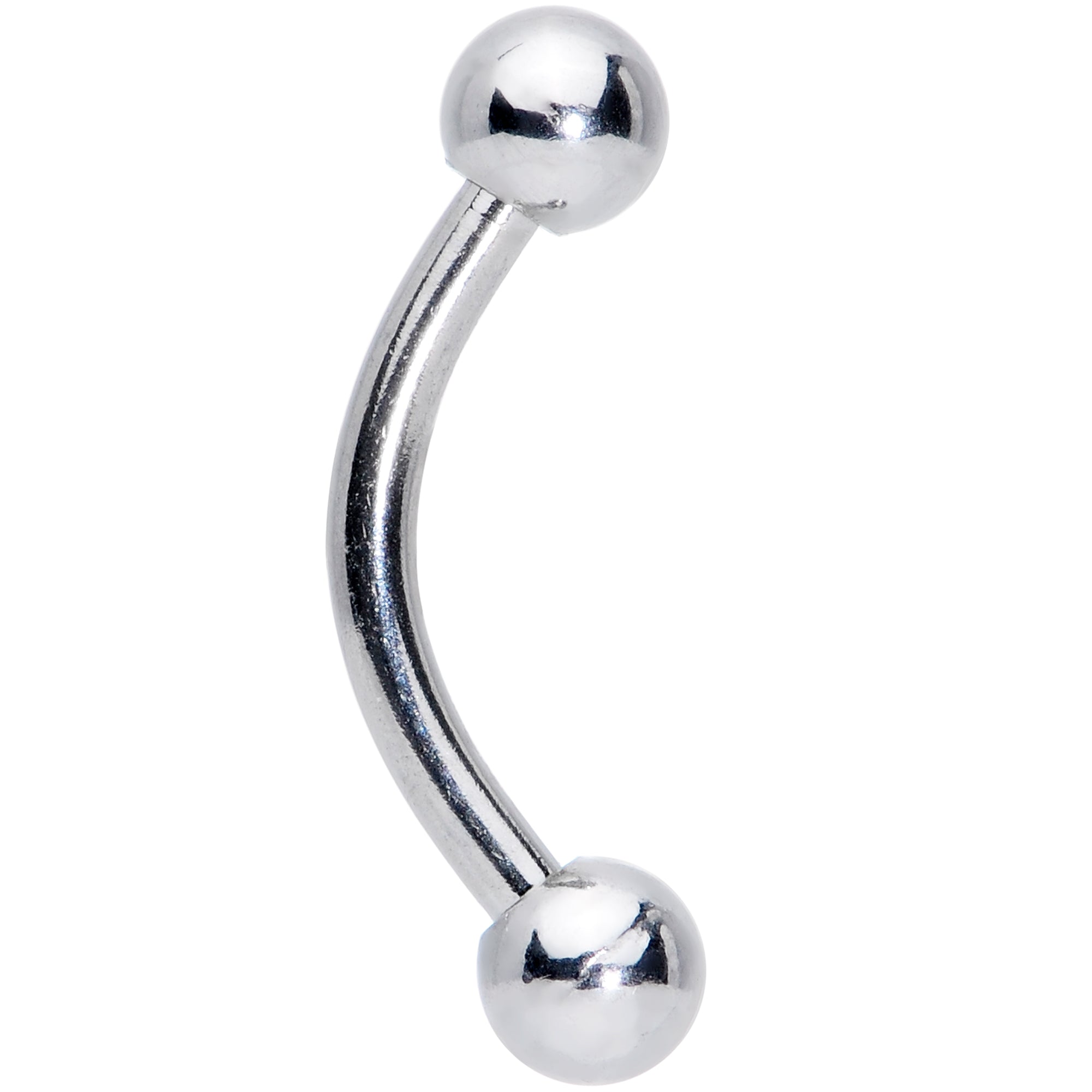 16G 5/16 Stainless Steel Curved Eyebrow Rook Piercing