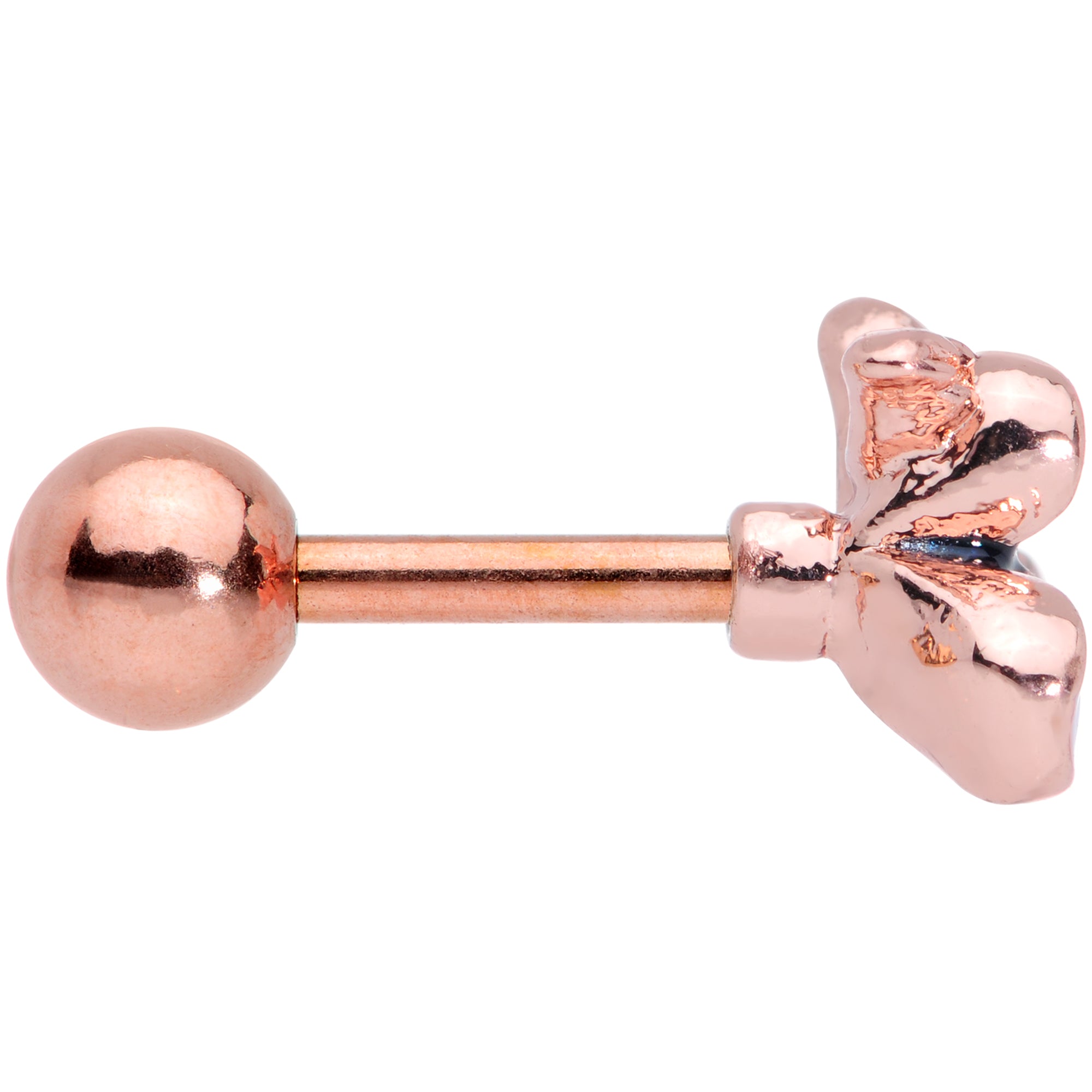 16G 1/4 Rose Gold Tone Tropical Flower Cartilage Tragus