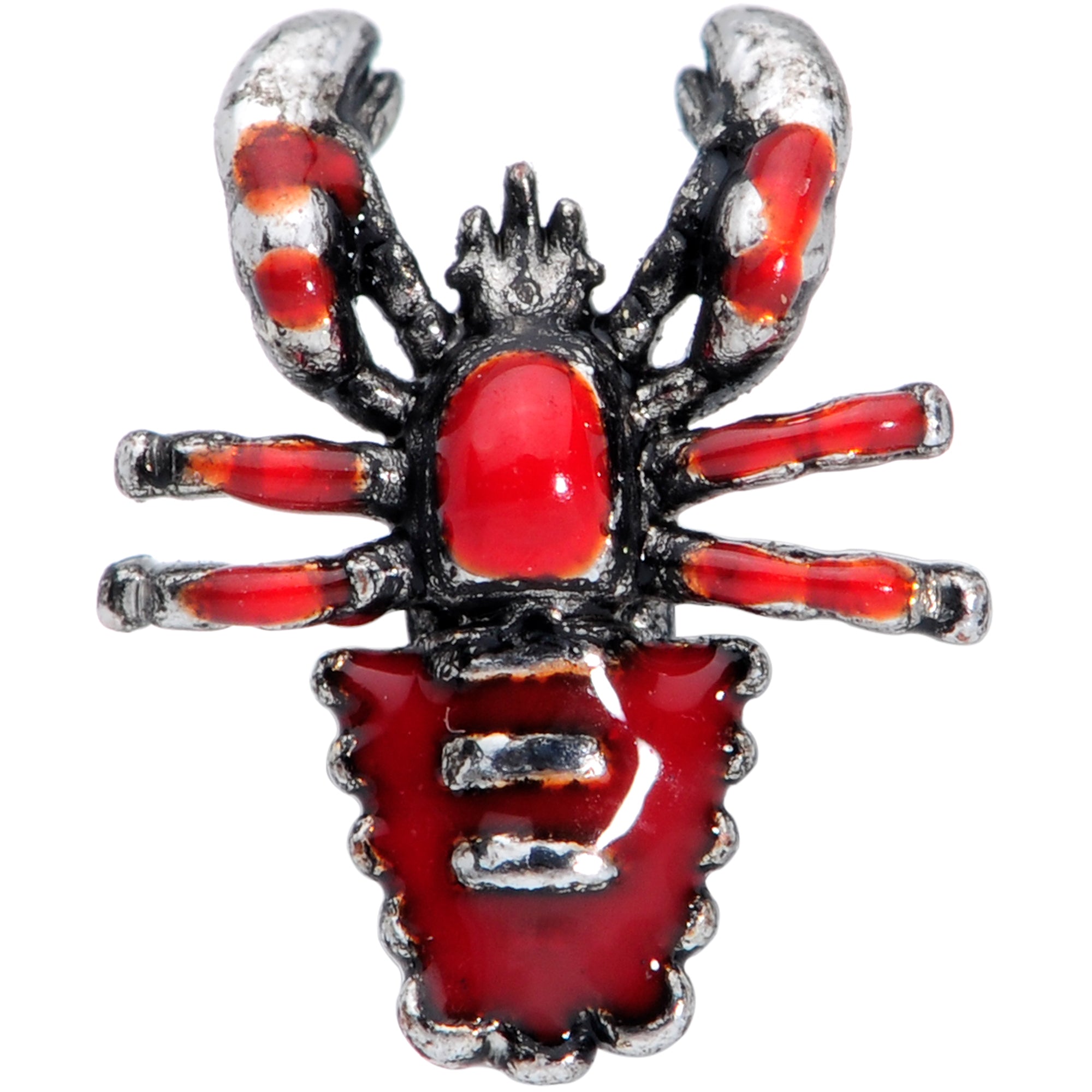 16G 1/4 Red Atlantic Lobster Cartilage Tragus Earring