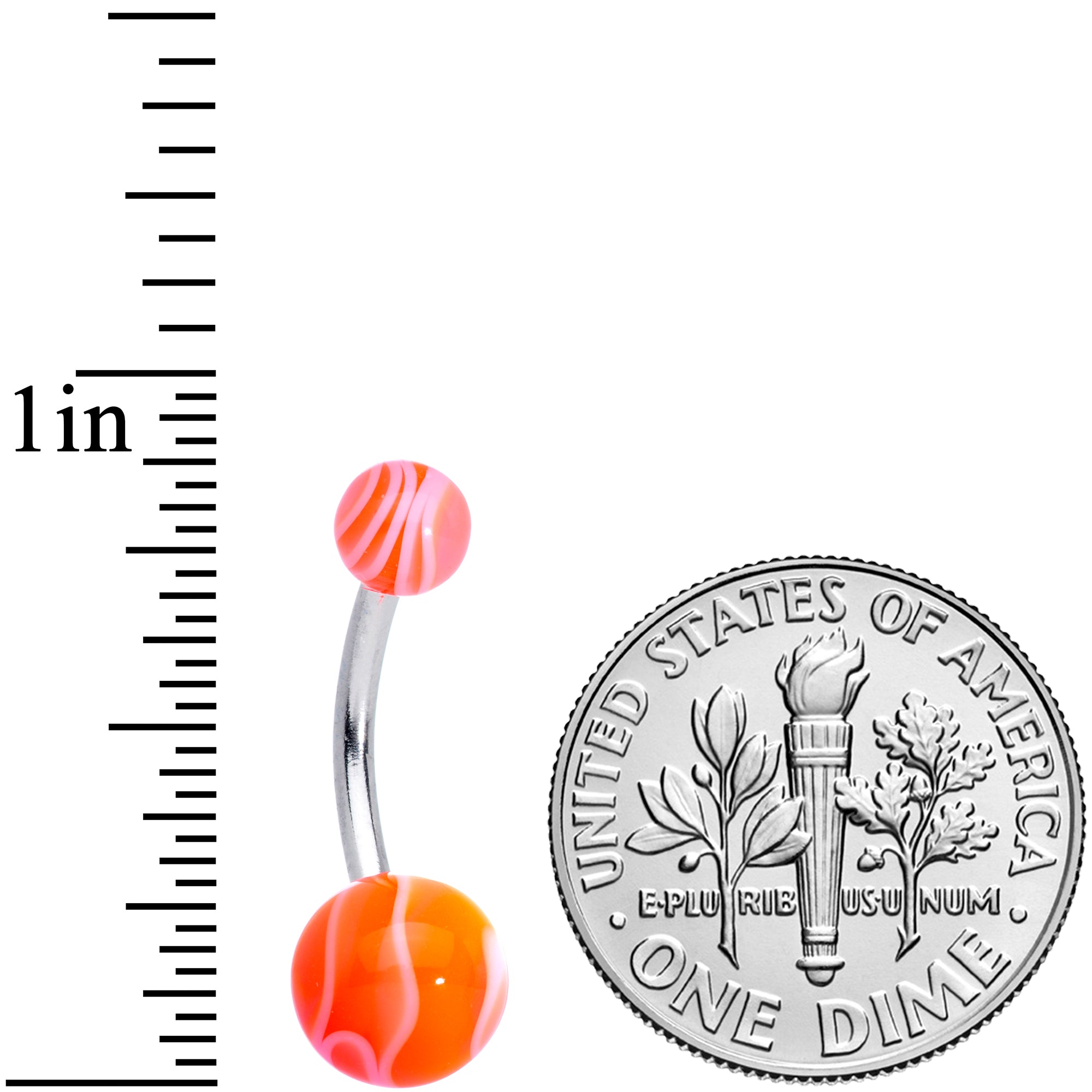 Marble Print Tropical Paradise Bell Ring