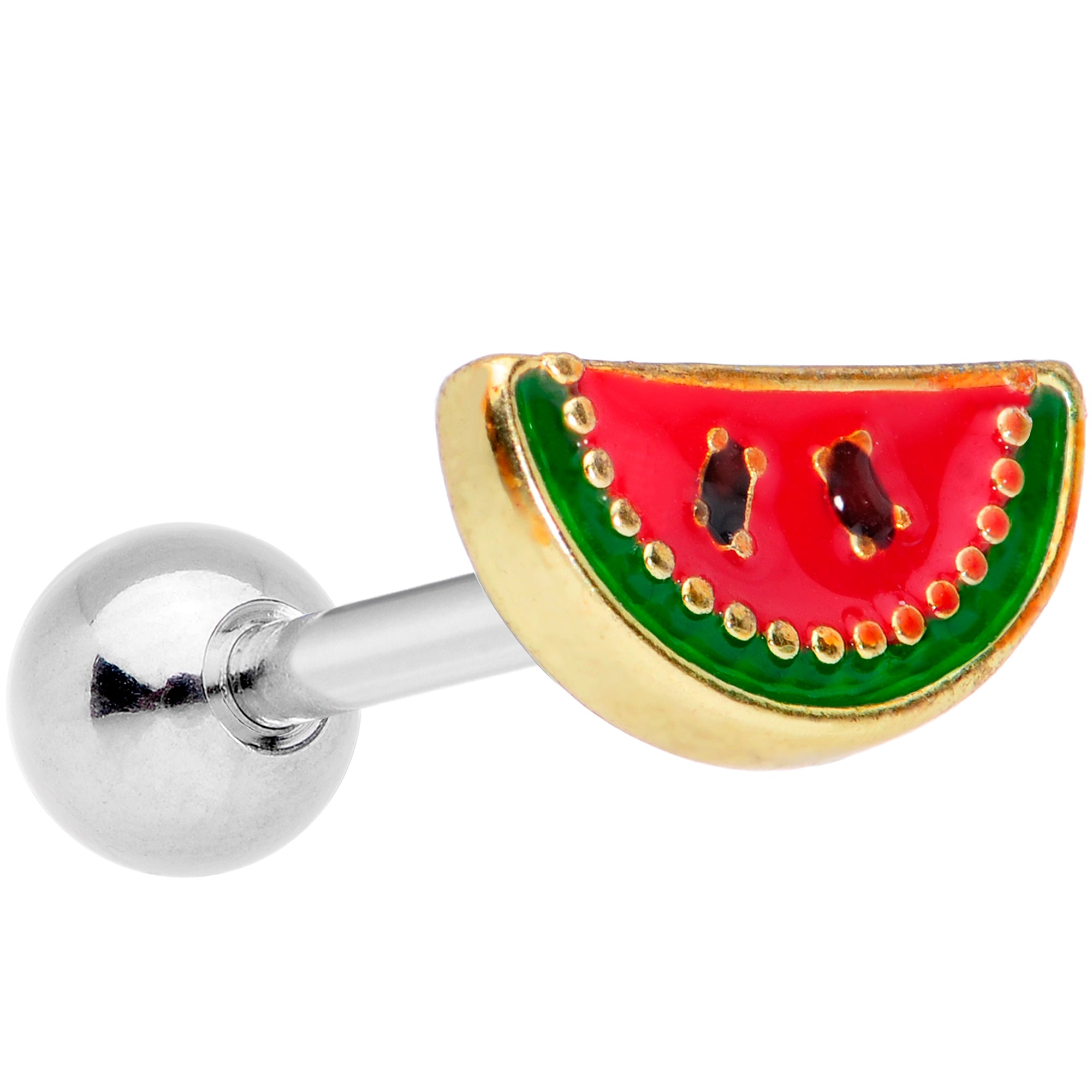16G 1/4 Red Green Tasty Fruit Watermelon Cartilage Tragus