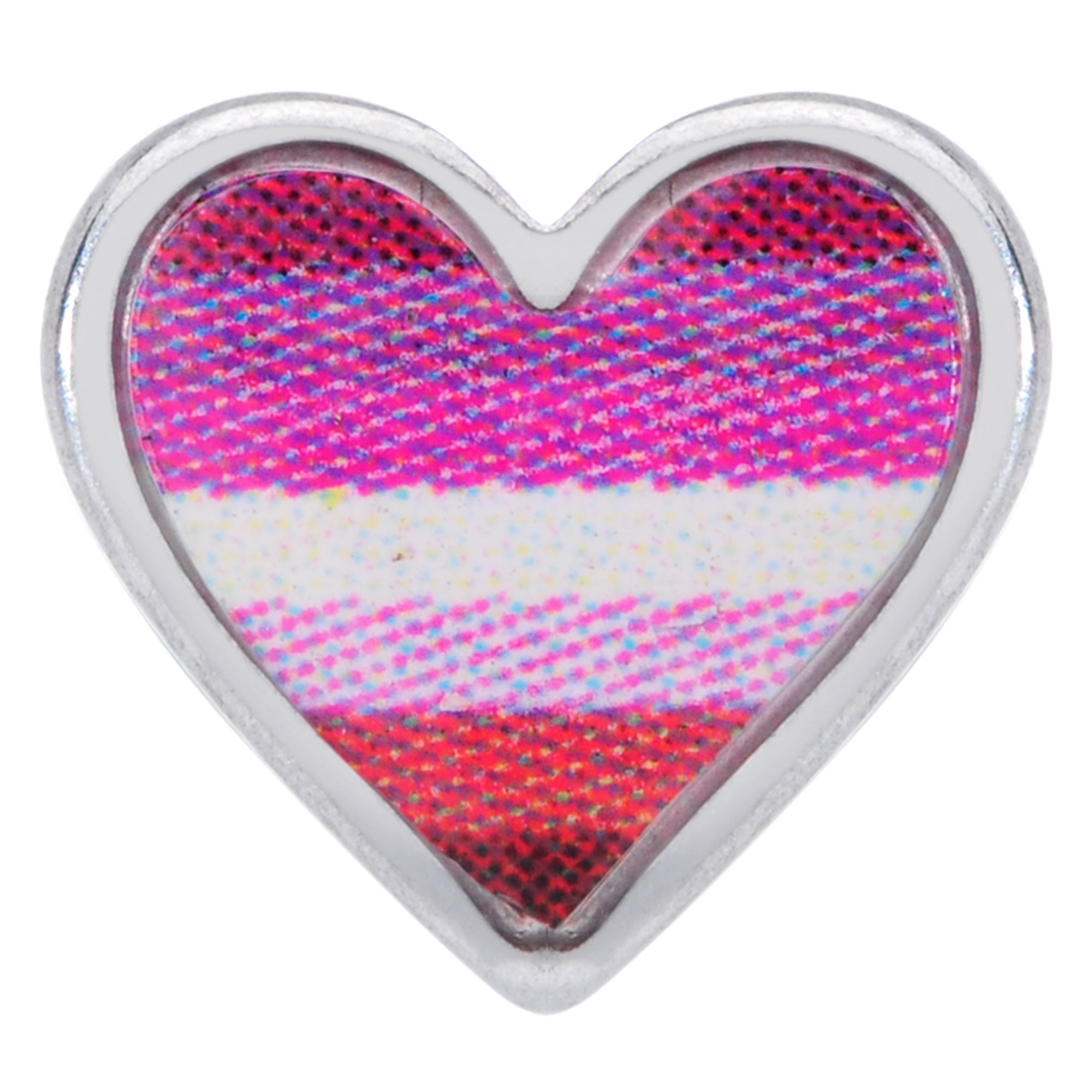 16G 1/4 Lesbian Pride Heart Cartilage Tragus Earring