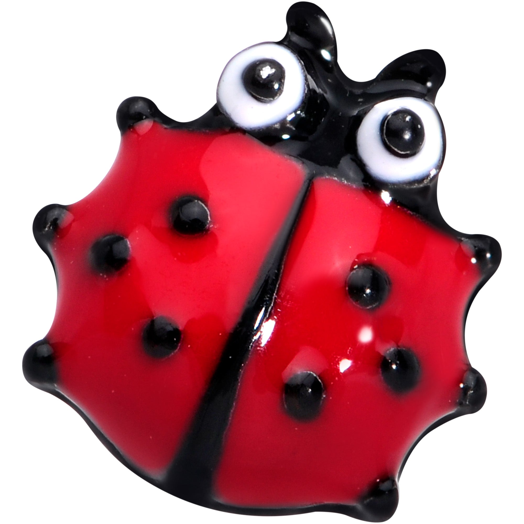 16G 1/4 Black Insect Ladybug Labret Monroe Tragus