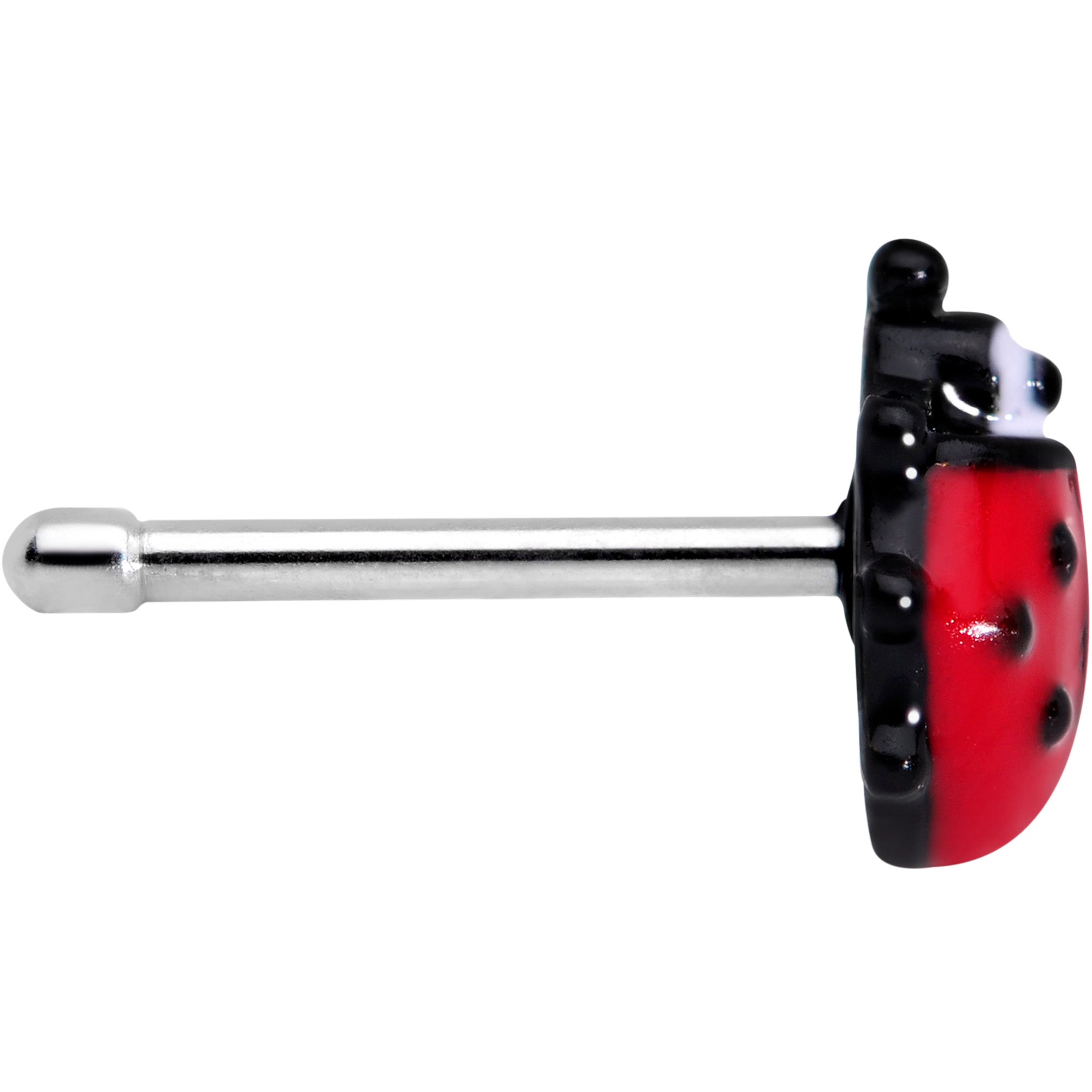20G 1/4 Red Insect Ladybug Nose Bone