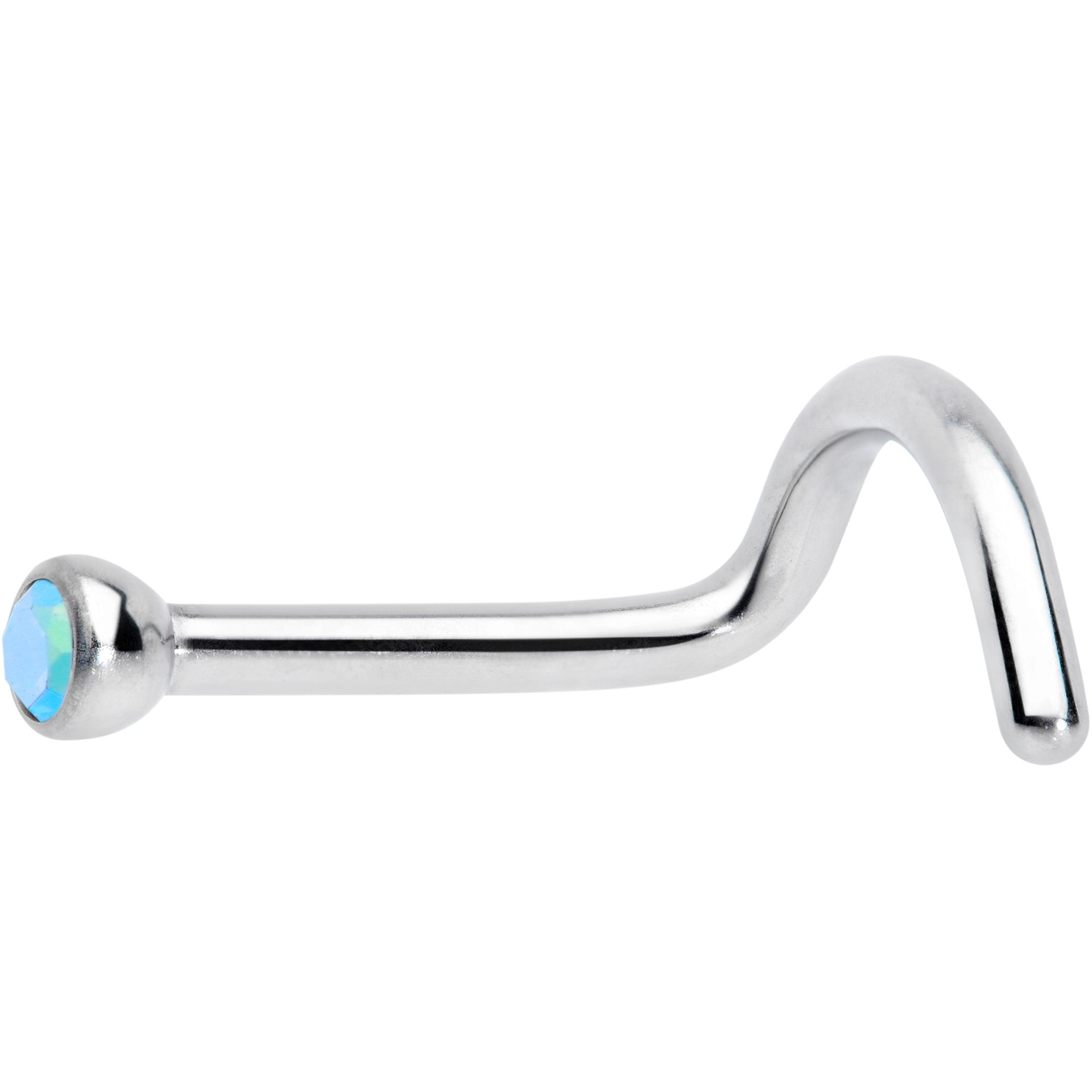 18G Aurora 2mm Grade 23 Titanium Press Fit Left Nose Ring Screw