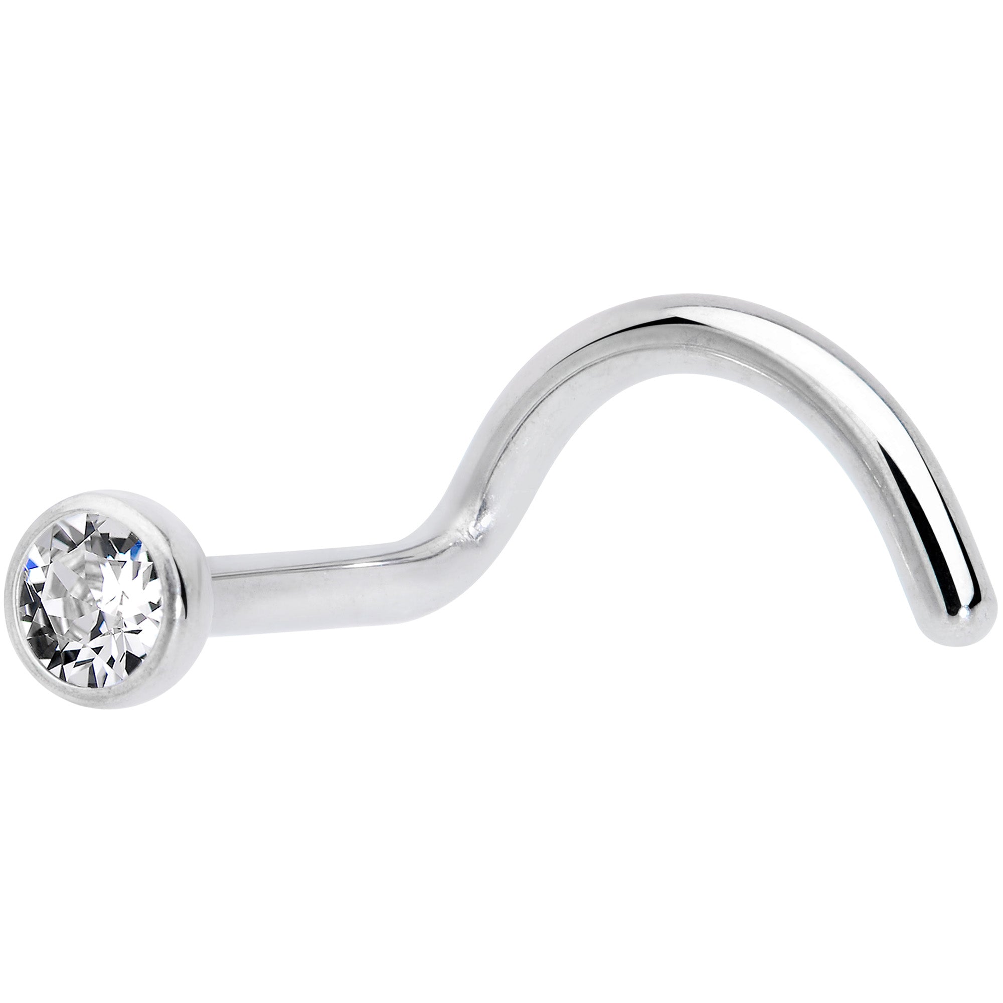 18G Clear 2.5mm Grade 23 Titanium Press Fit Left Side Nose Screw