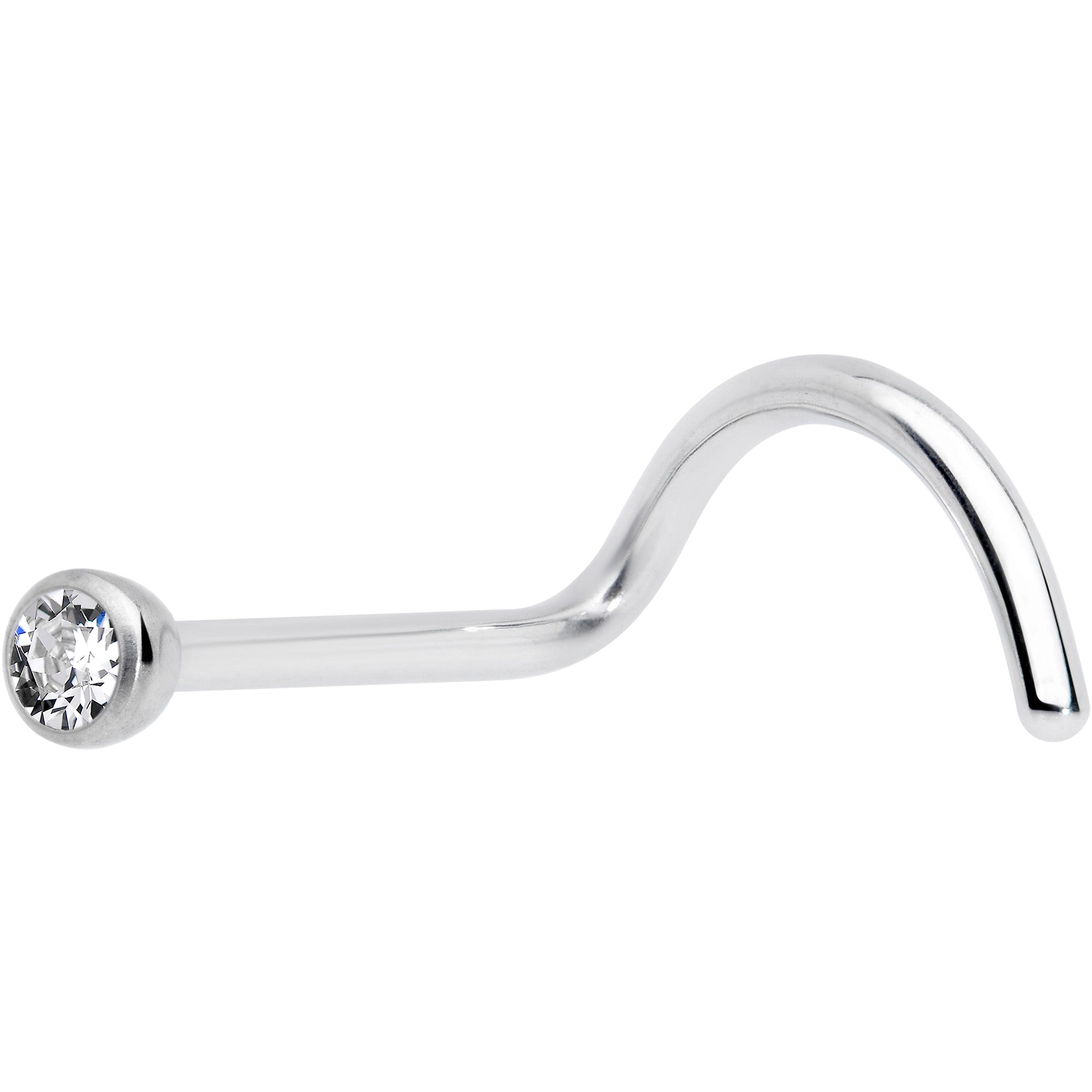 20G Clear 2mm Grade 23 Titanium Press Fit Left Side Nose Screw