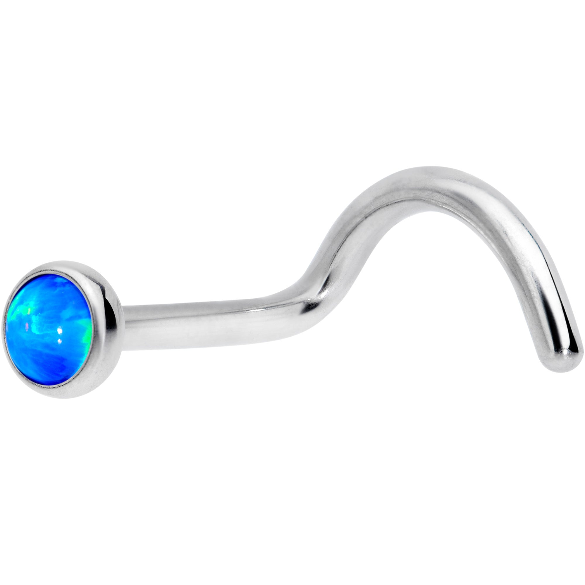 7pc Value Pack Press Fit Nose Ring Screws – Surgical Steel With CZ Gem, 18g Or 20g