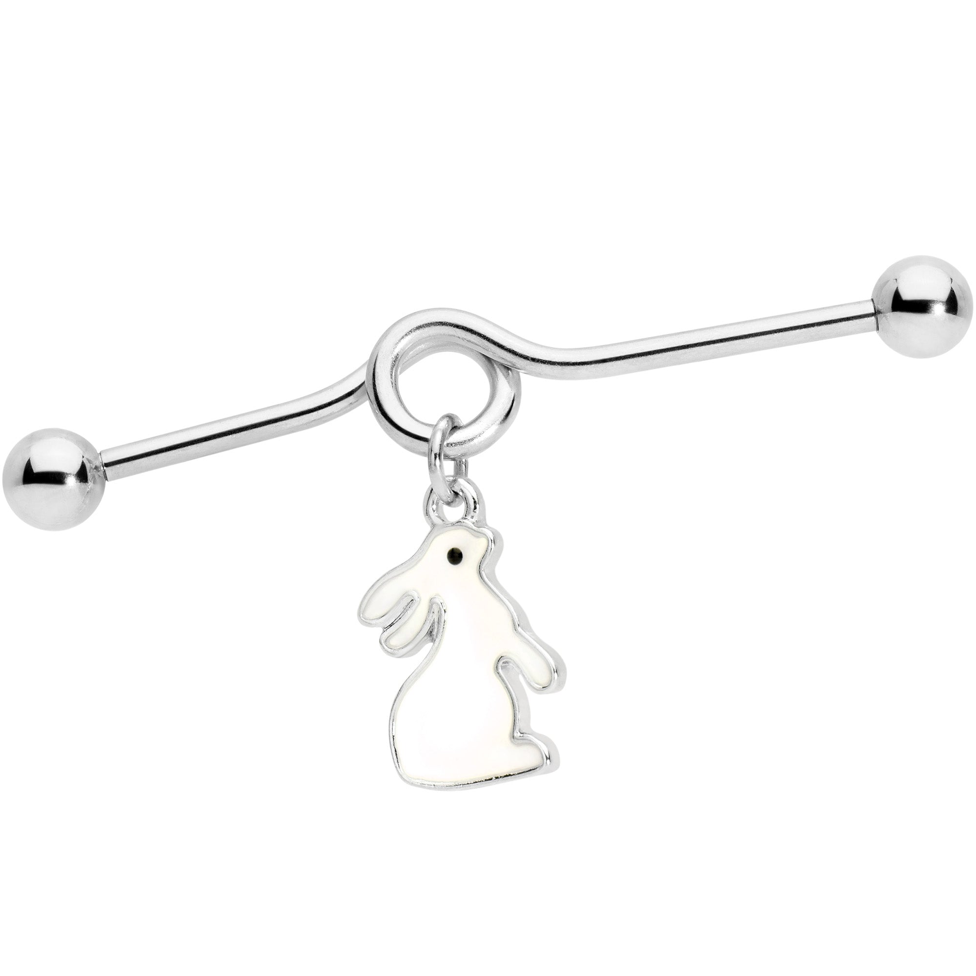 14G Easter Bunny Glow in the Dark Dangle Project Bar 38mm