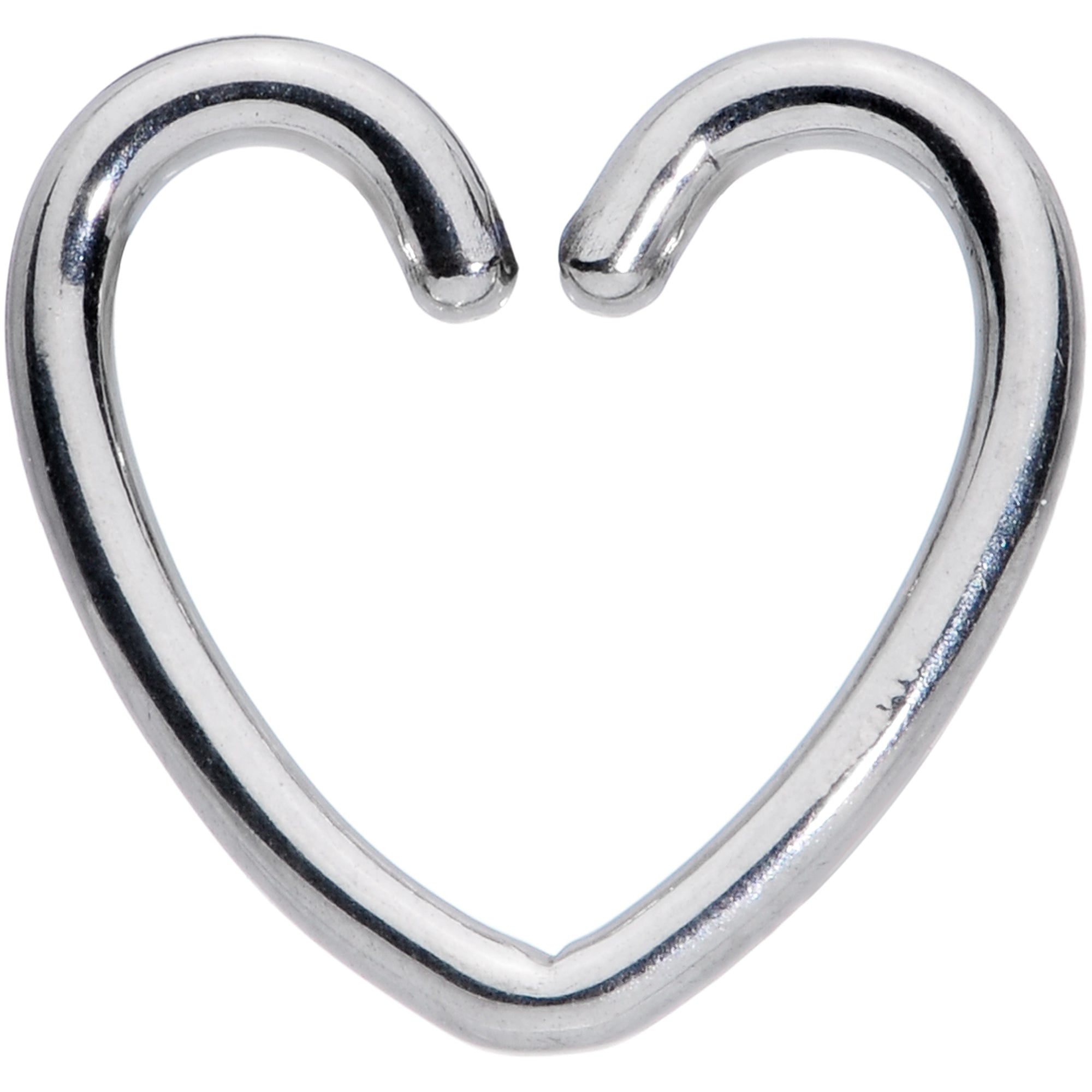 16G 1/4 Grade 23 Titanium Hollow Heart Closure Ring