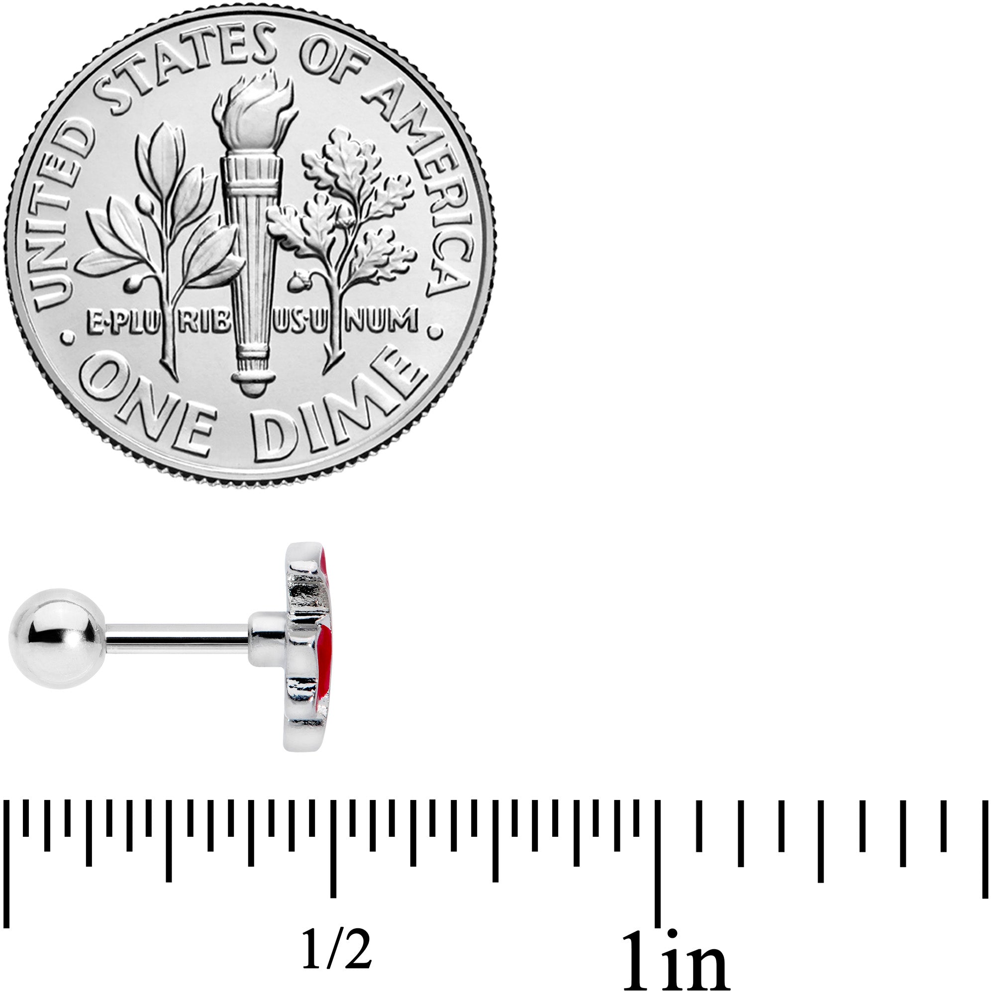 16G 1/4 Brown Nautical Fish Cartilage Tragus Earring