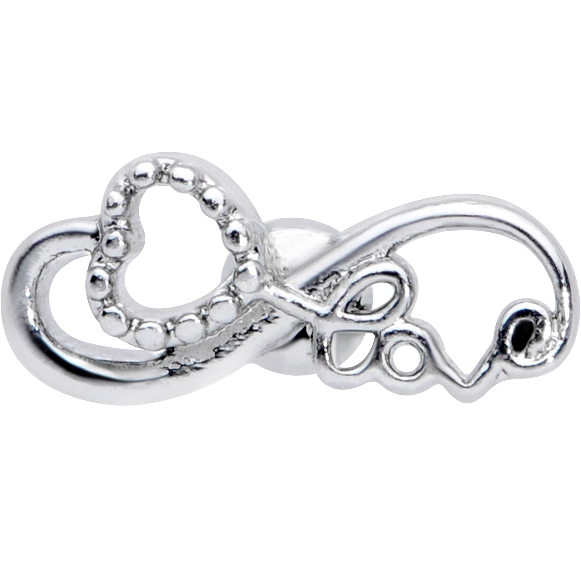 16G 1/4 Infinity Heart Valentines Day Cartilage Tragus Earring