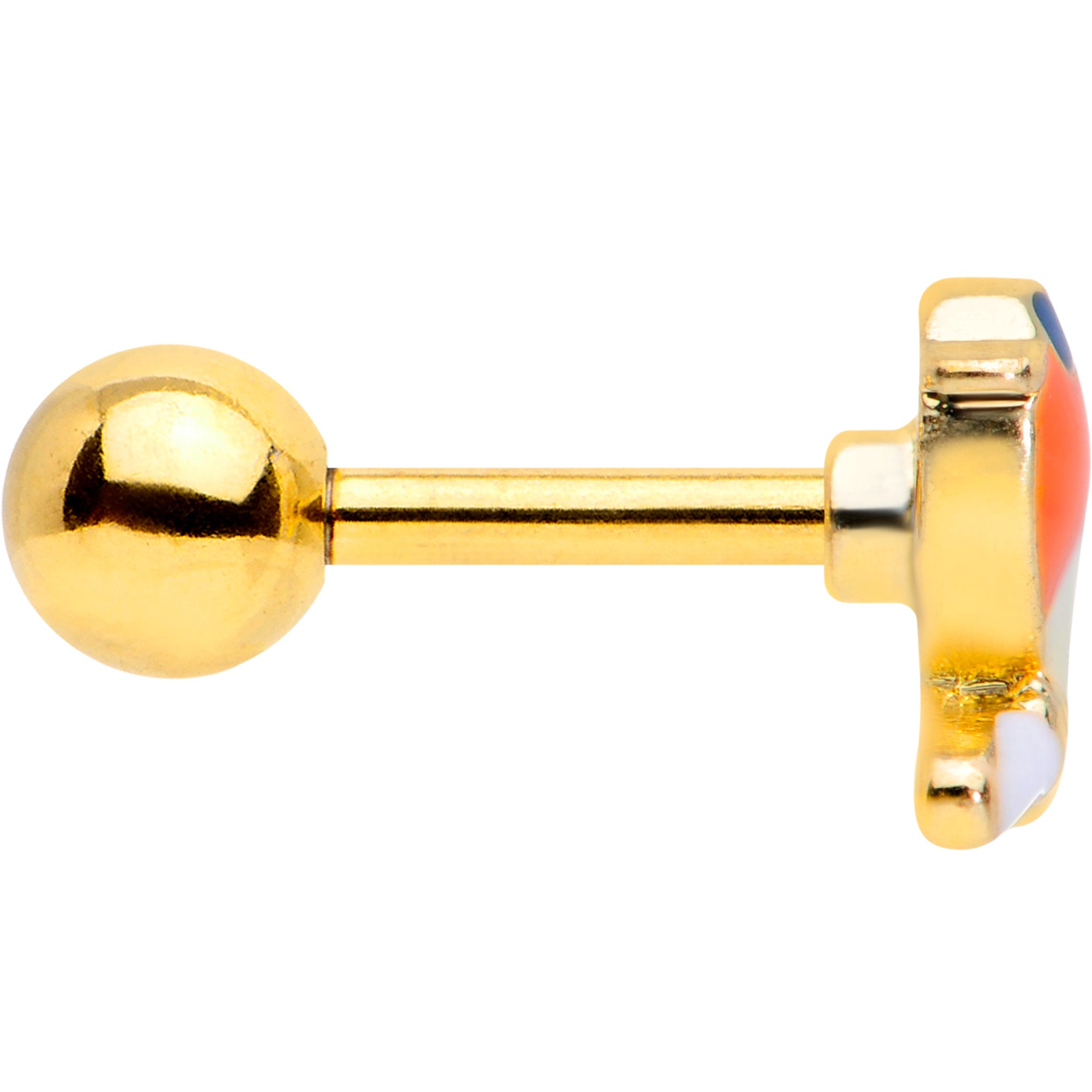 16G 1/4 Green Gem Gold Tone Perched Bird Cartilage Tragus