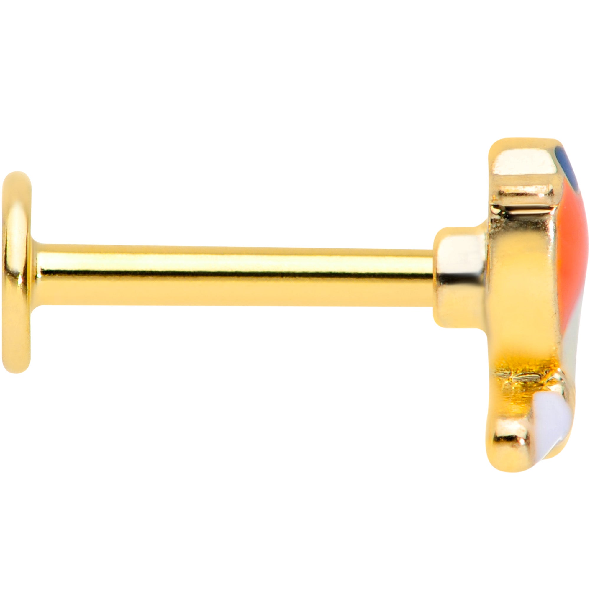 16G 5/16 Green Gem Gold Tone Perched Bird Labret Monroe Tragus