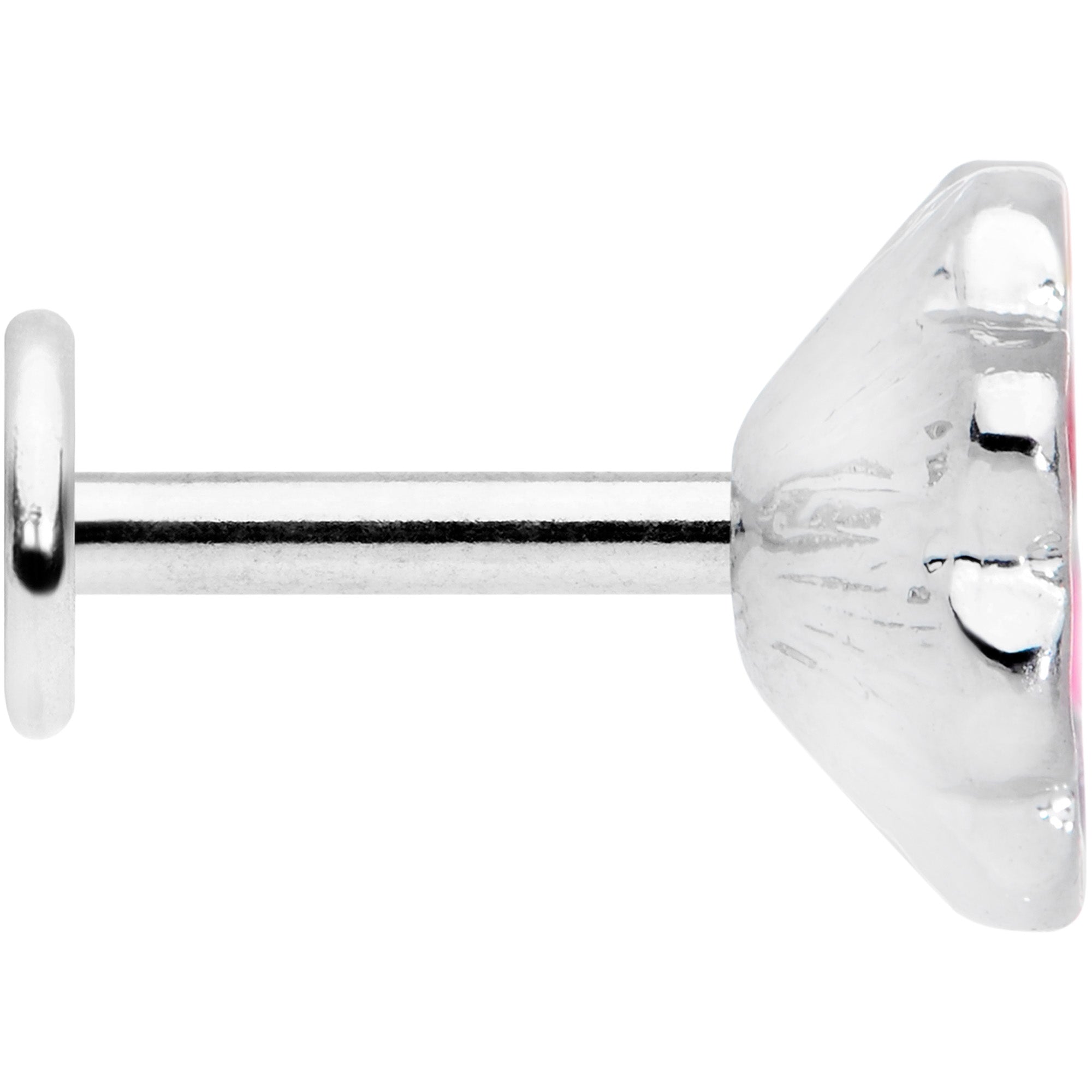 16G 1/4 Rainbow Hippie Flower Labret Monroe Tragus