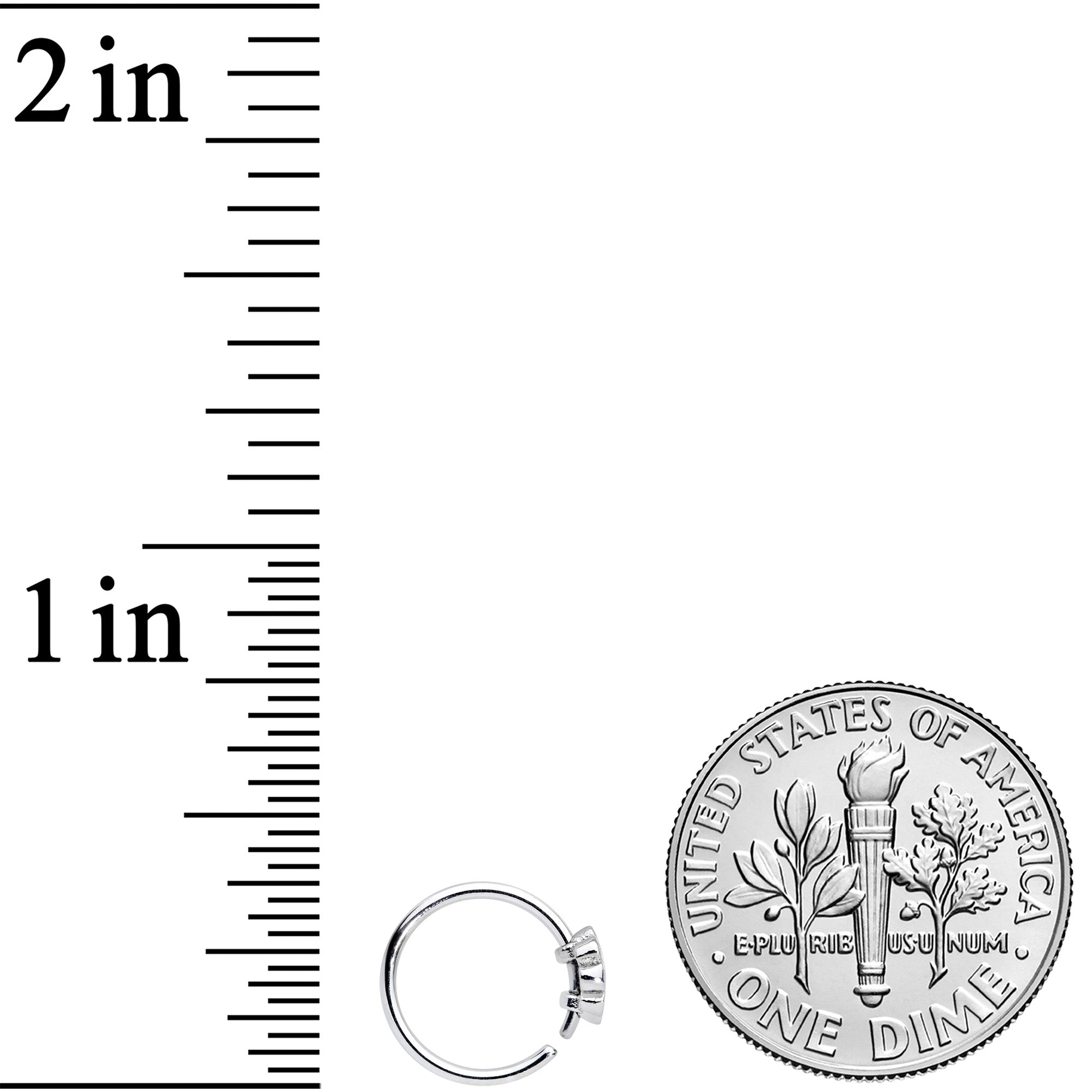 20G 5/16 Rainbow Hippie Flower Nose Hoop