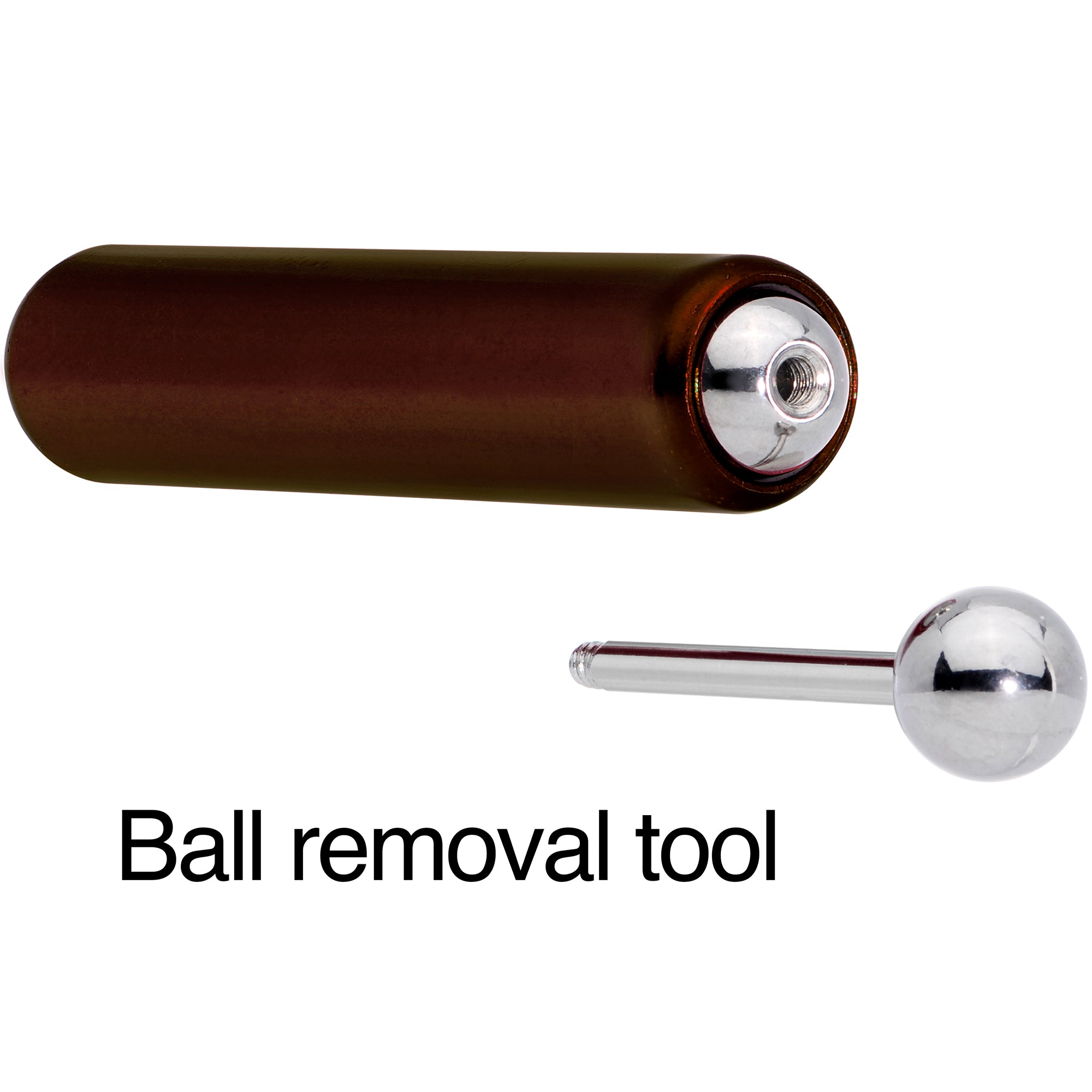 5mm to 6mm Brown Aluminum Body Piercing Ball Removal Tool