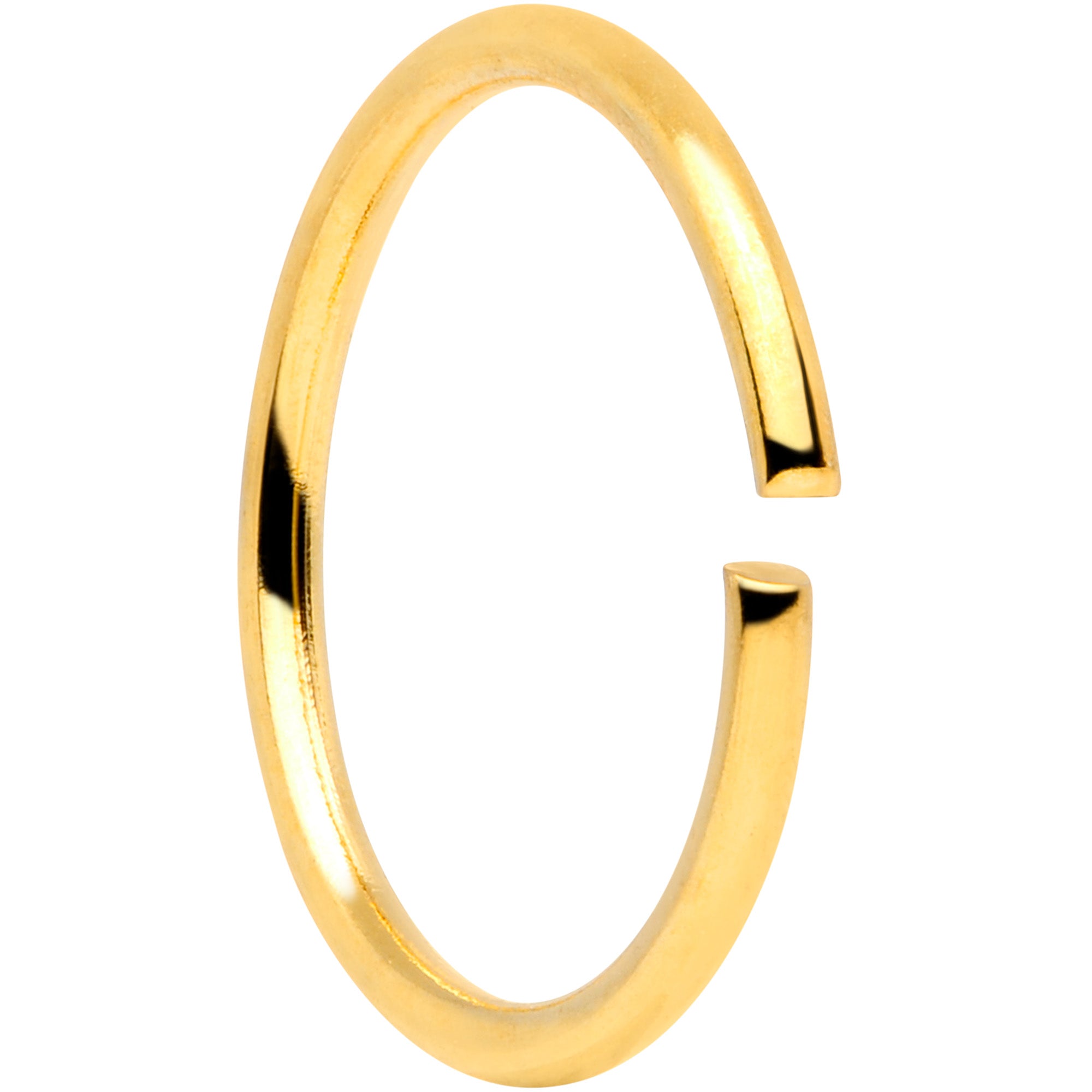 20G 5/16 Gold Tone Anodized Seamless Circular Ring Set of 12