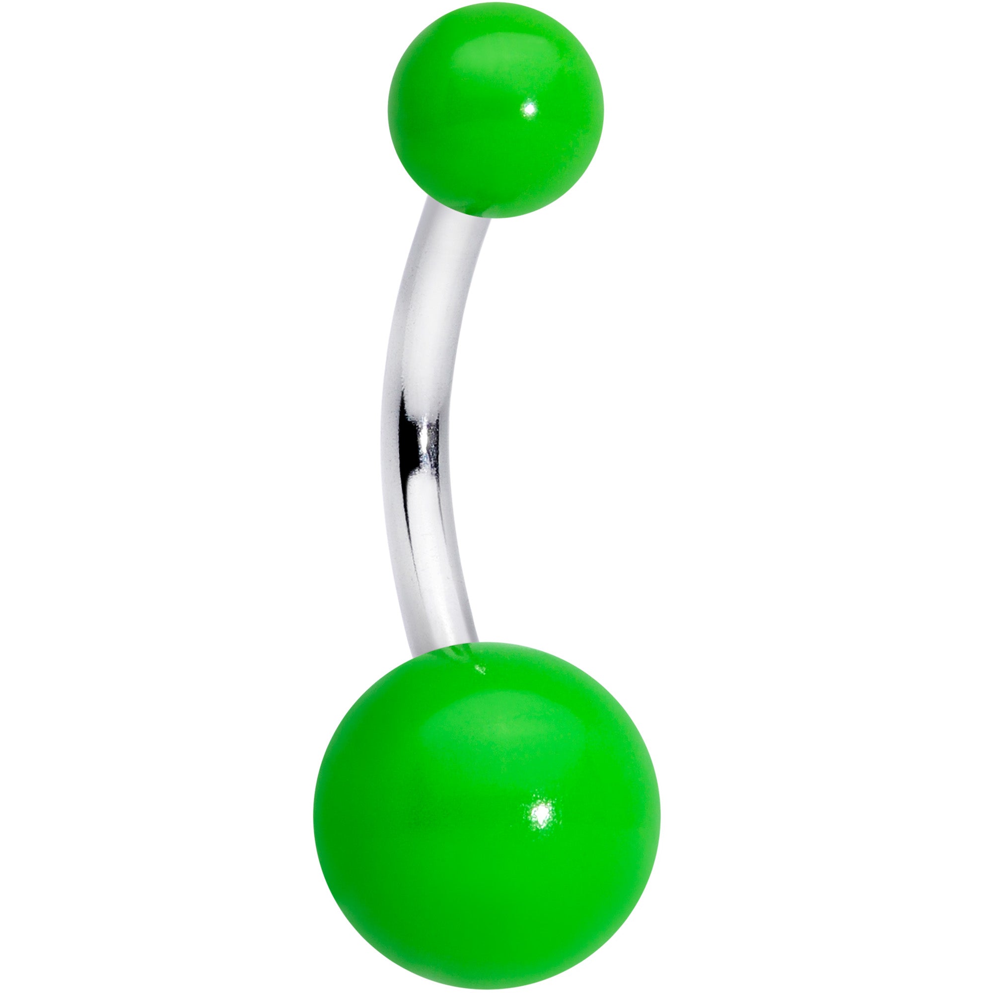 Clear Gem Green Leprechaun Saint Patricks Day Belly Ring Set of 2