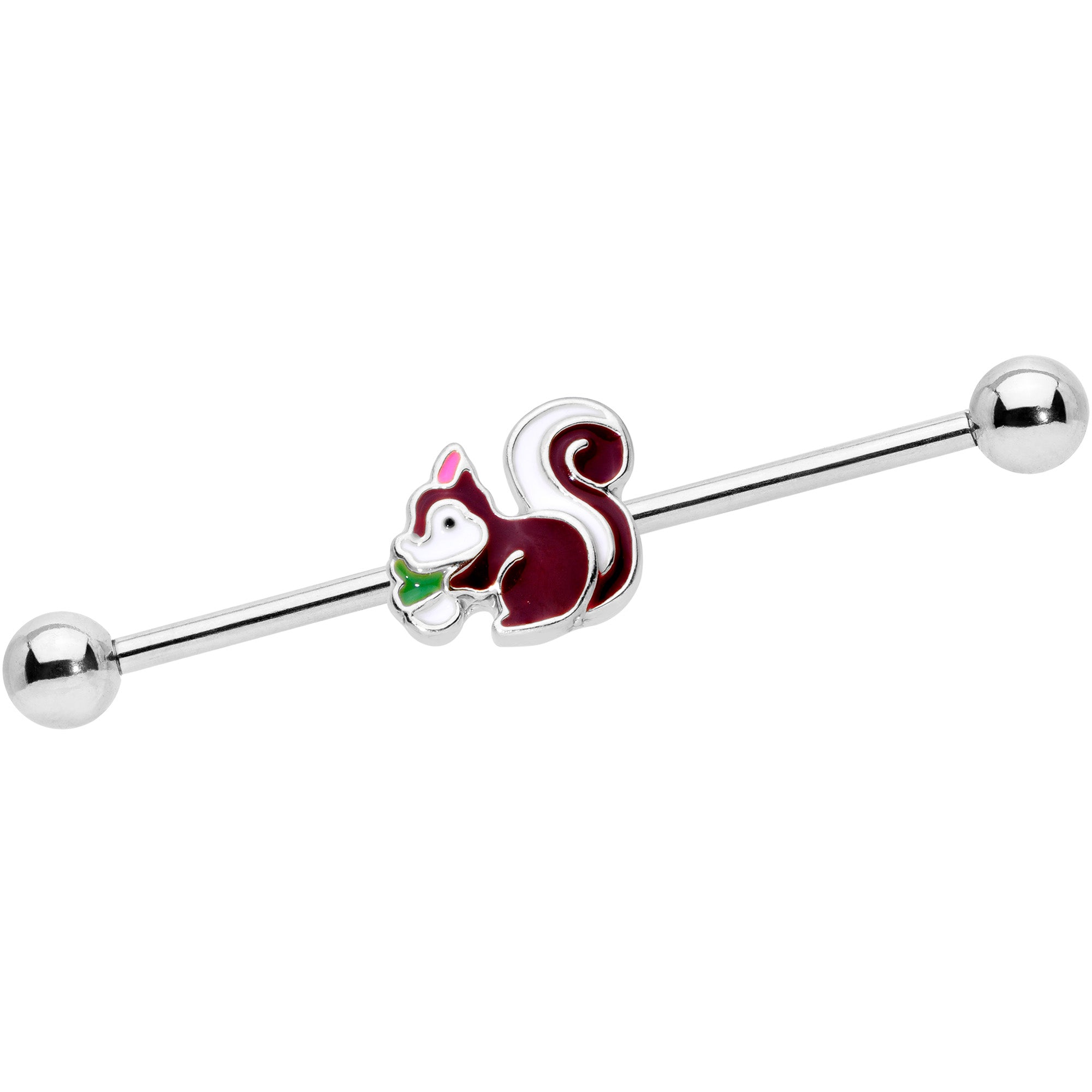 14G Snacking Squirrel Industrial Barbell 38mm
