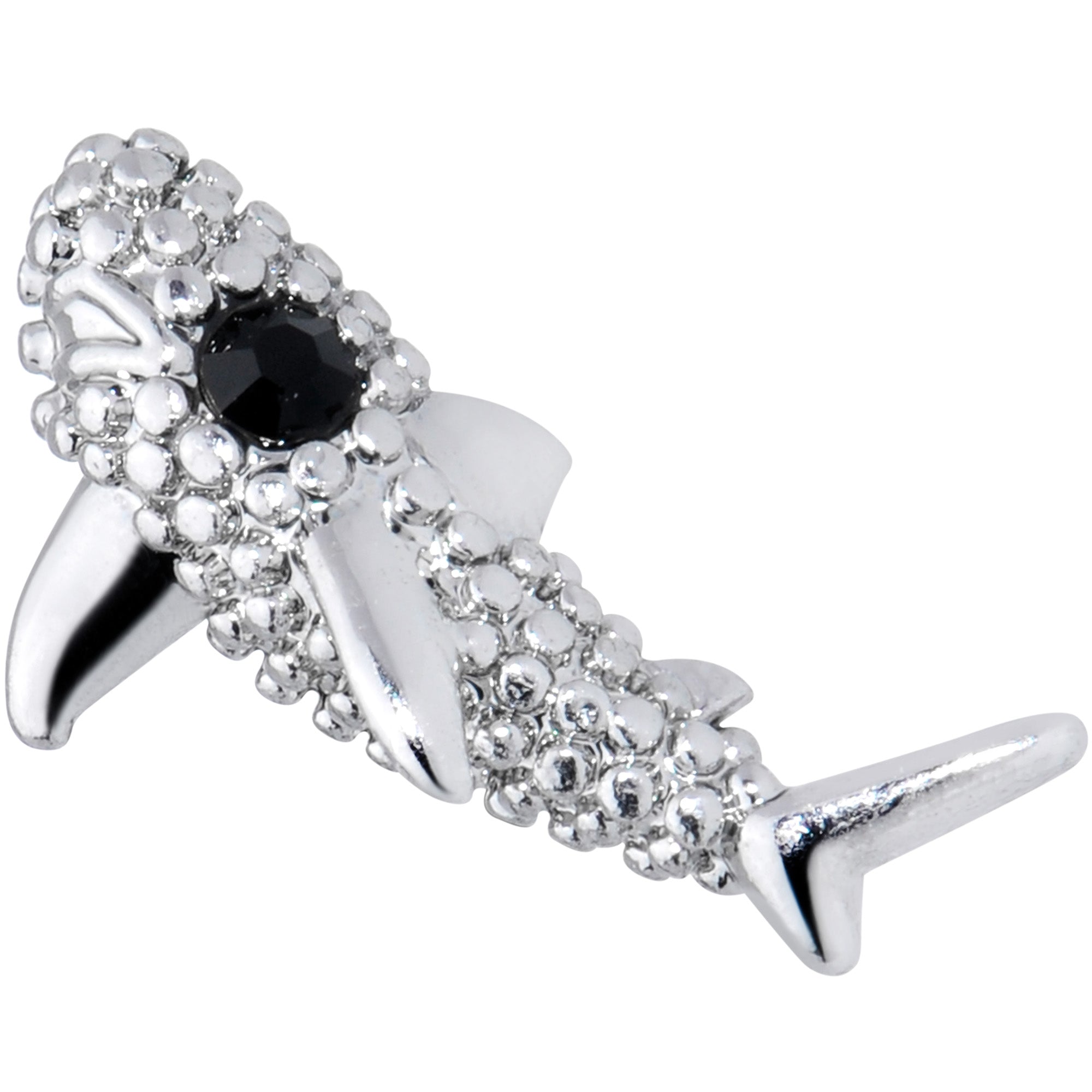 16G 5/16 Black Gem Shark Labret Monroe Tragus