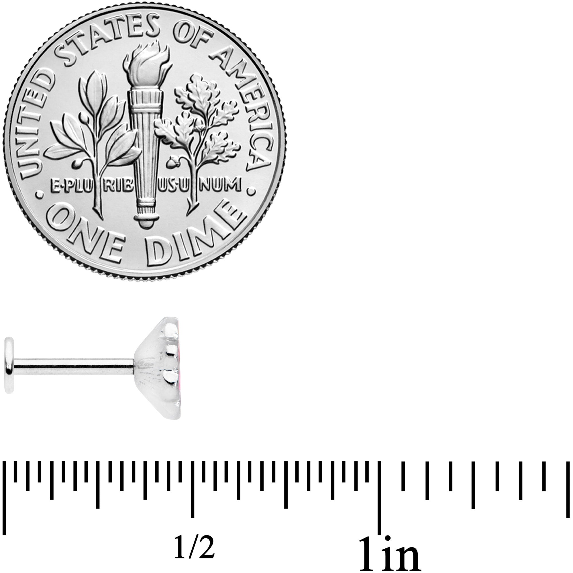 16G 5/16 Rainbow Hippie Flower Cartilage Labret Monroe Tragus