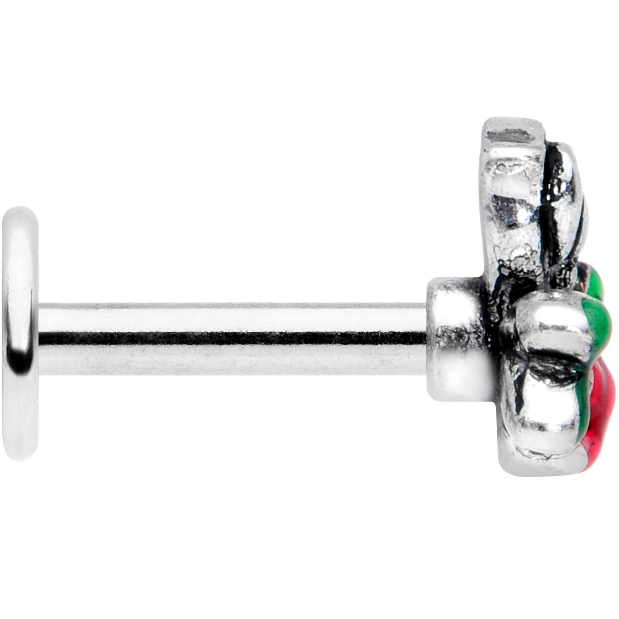 16G 1/4 Perching Bird Flower Labret Monroe Tragus