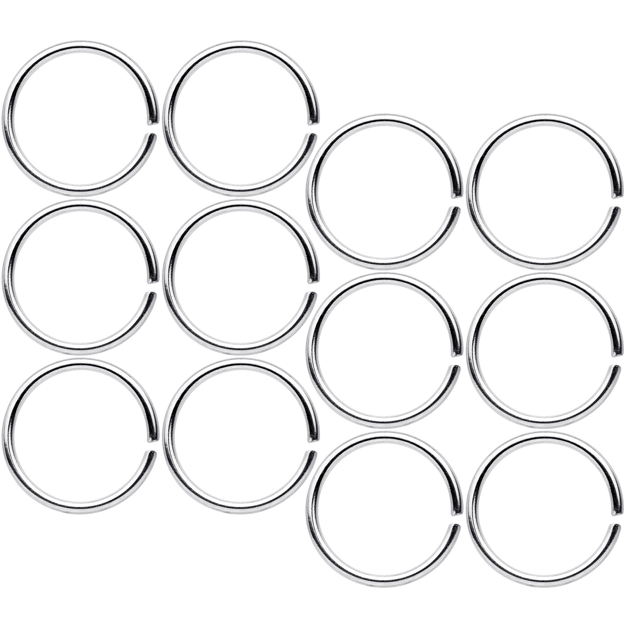 20G 5/16 Seamless Circular Ring Set of 12