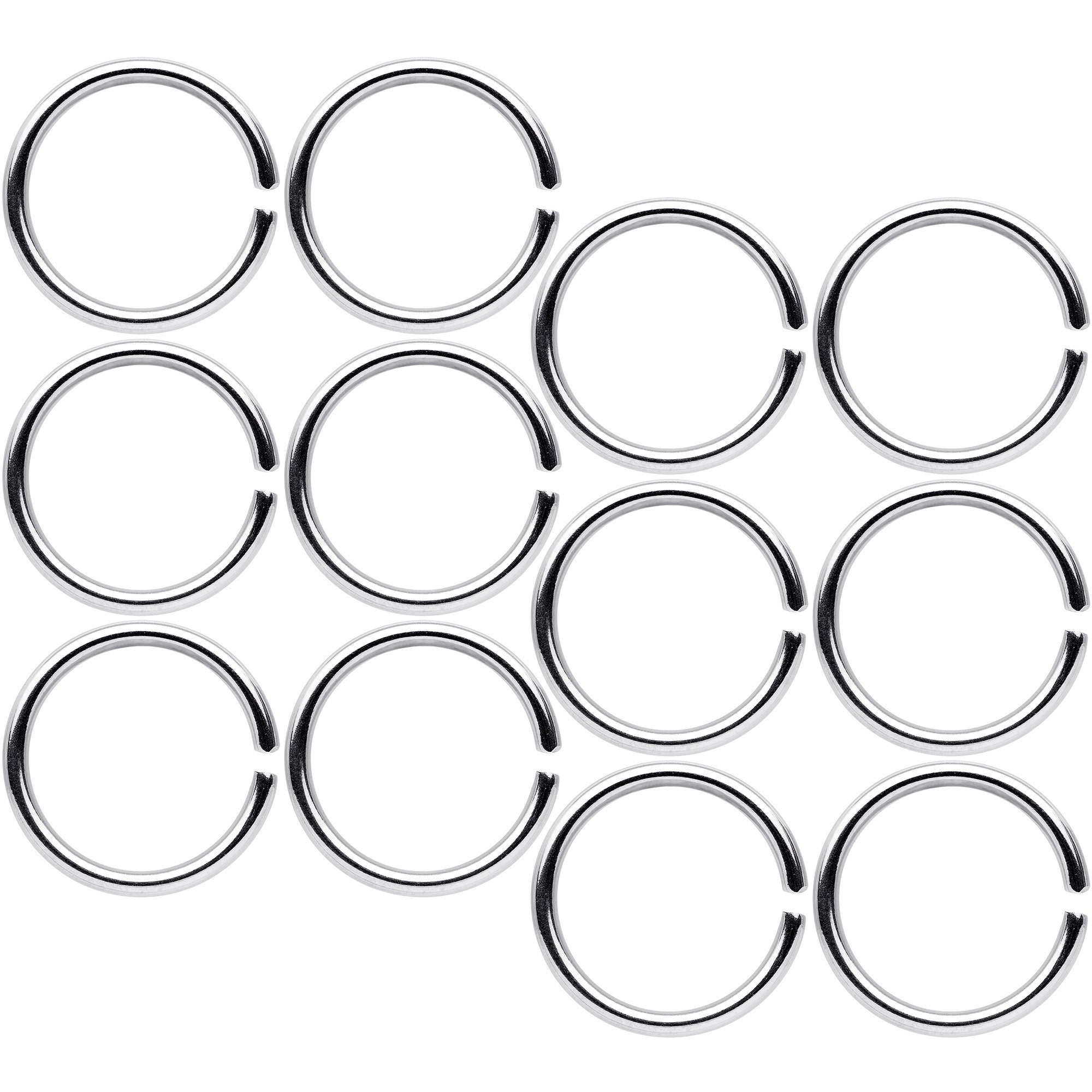 18G 5/16 Seamless Circular Ring Set of 12