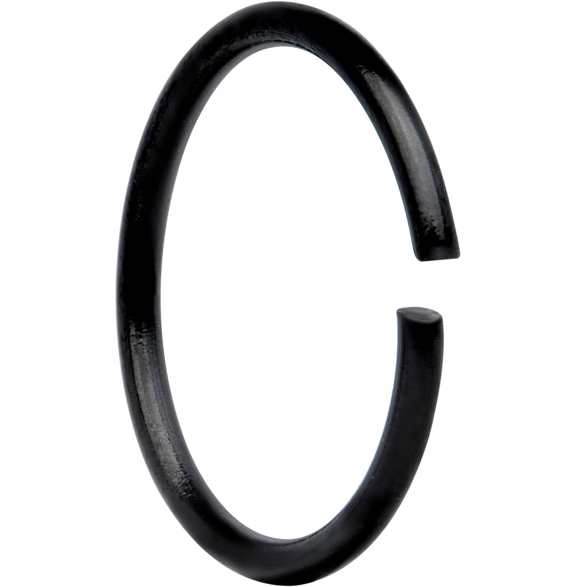 20G 5/16 Black Anodized Seamless Circular Ring Set of 12
