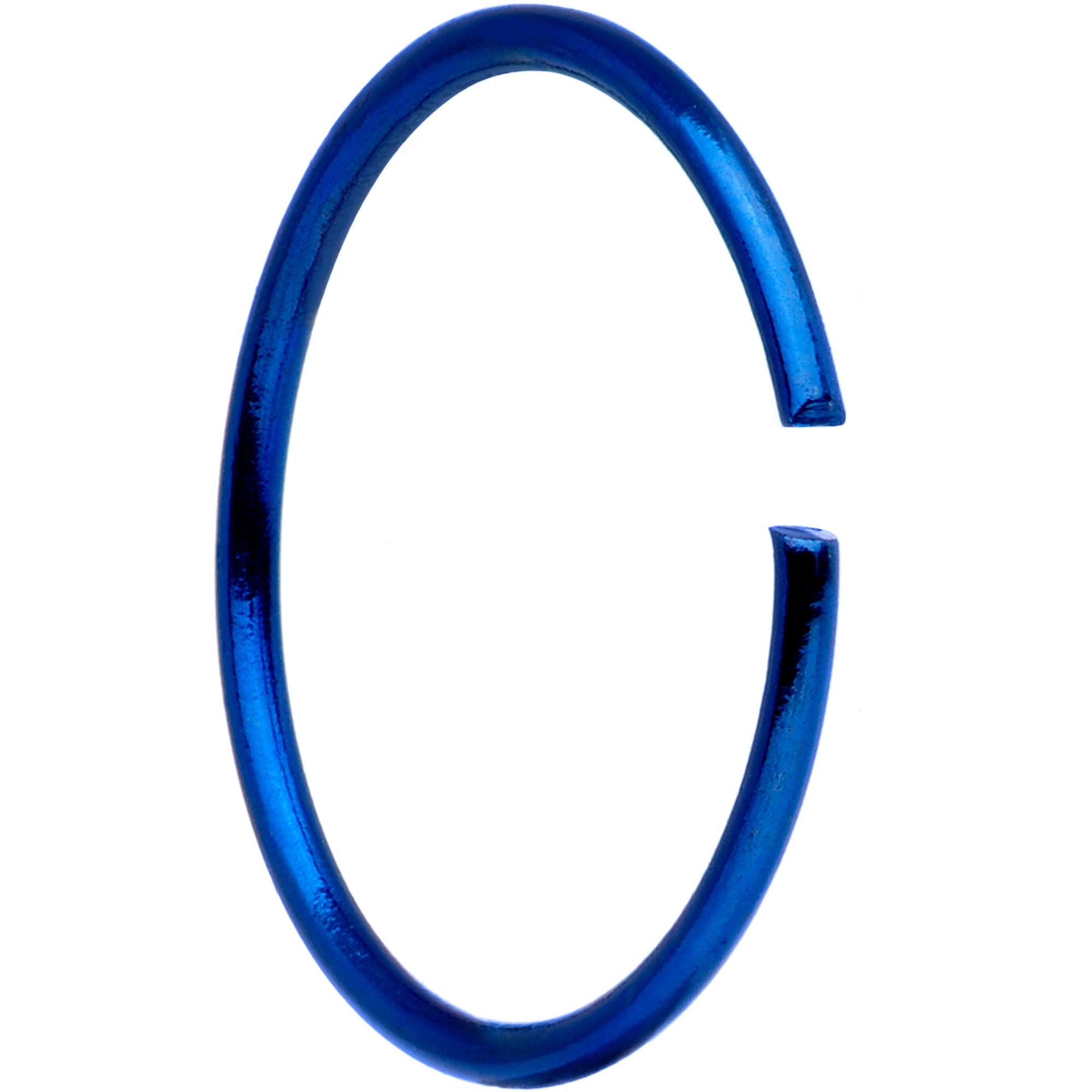 22G 5/16 Blue Anodized Seamless Circular Ring Set of 12