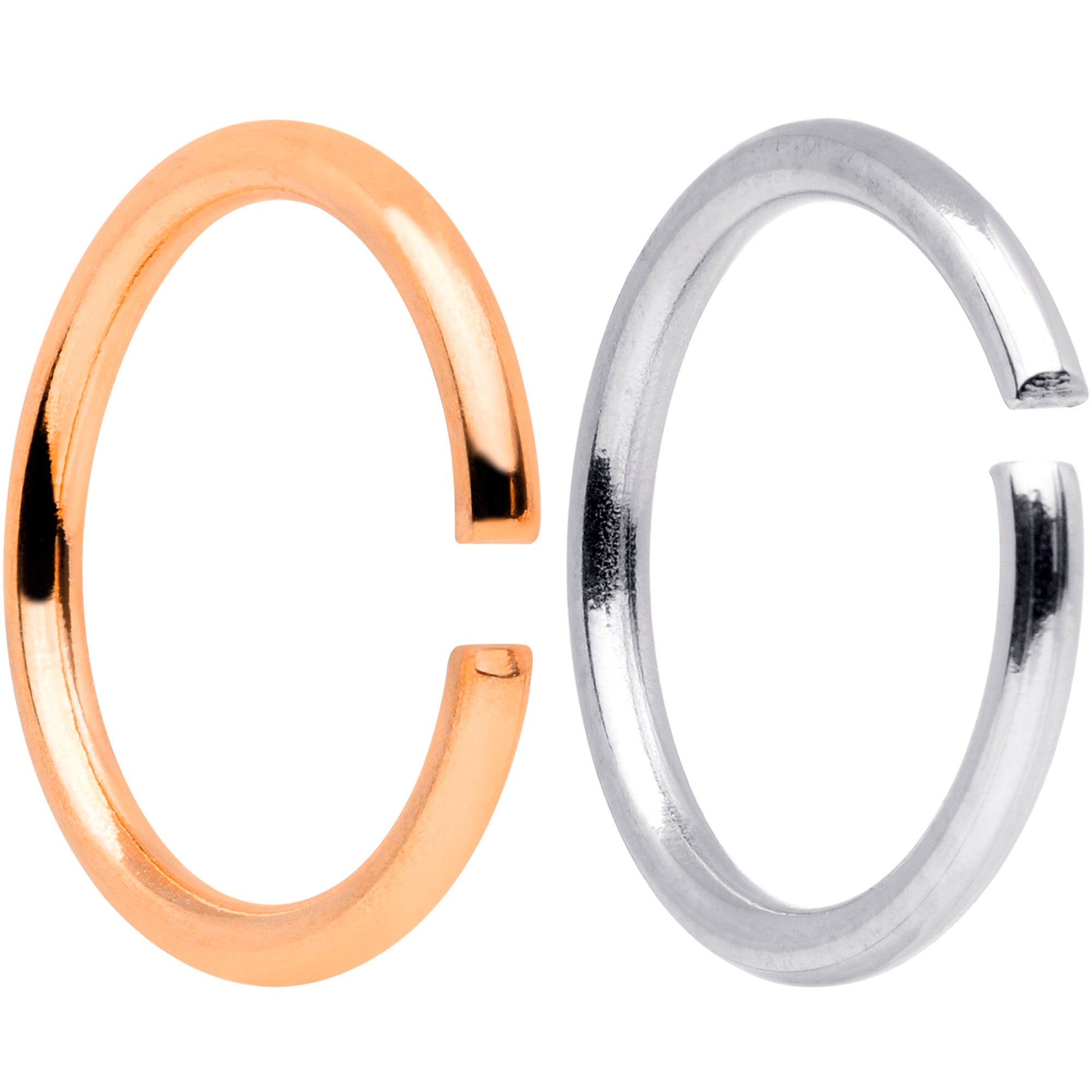 18G 5/16 Steel Rose Gold Tone Anodized Seamless Circular Ring Set of 12