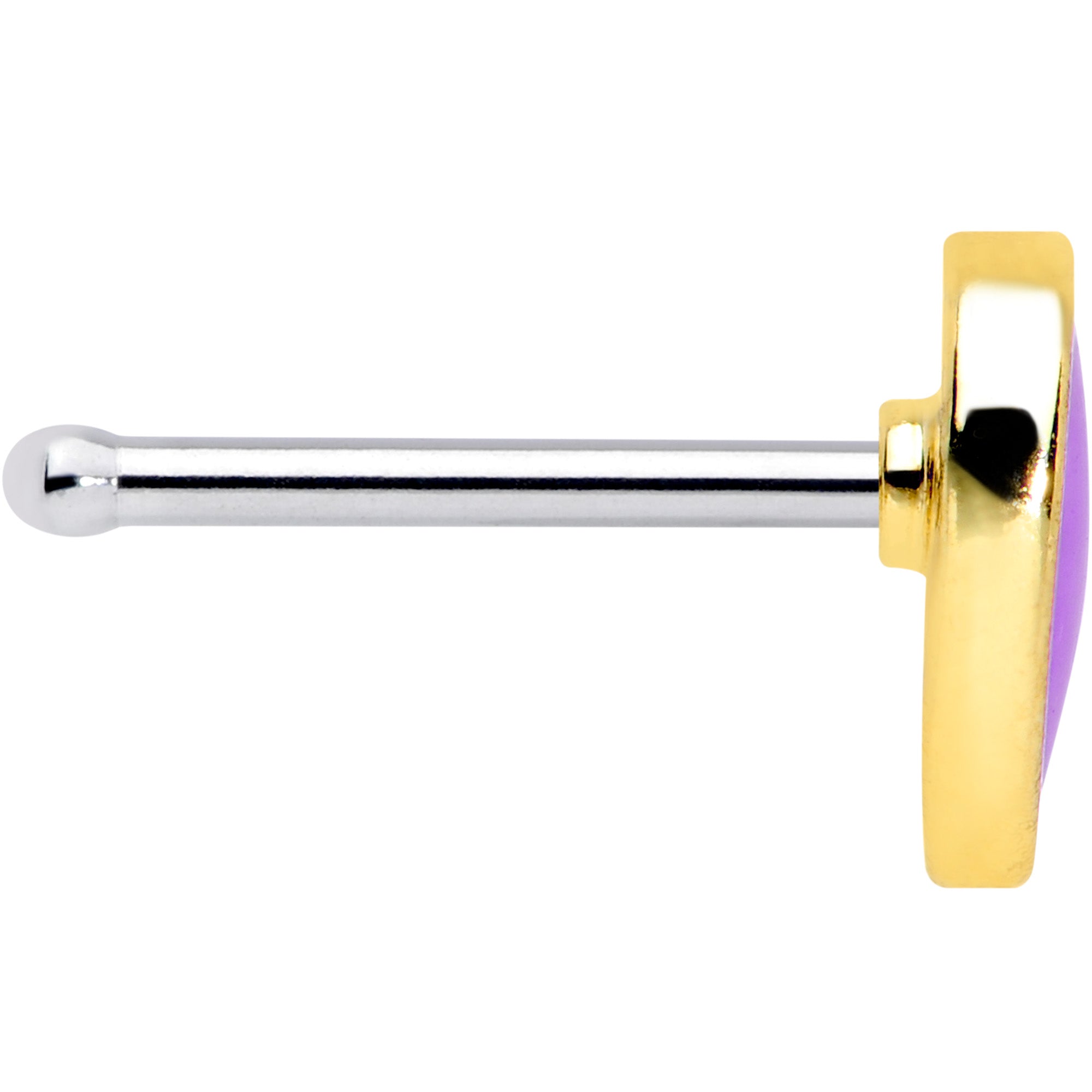 20G 5/16 Purple Heart Valentines Day Nose Bone